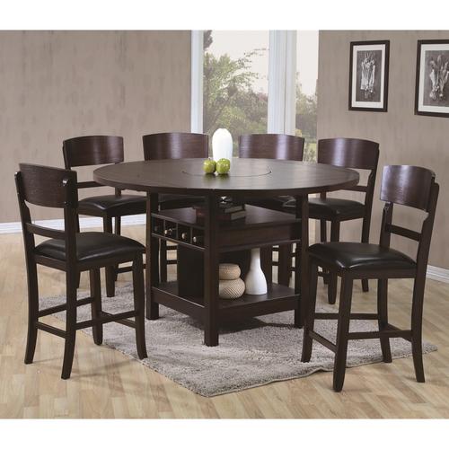 7-Piece Conner Counter Height Dining Brown