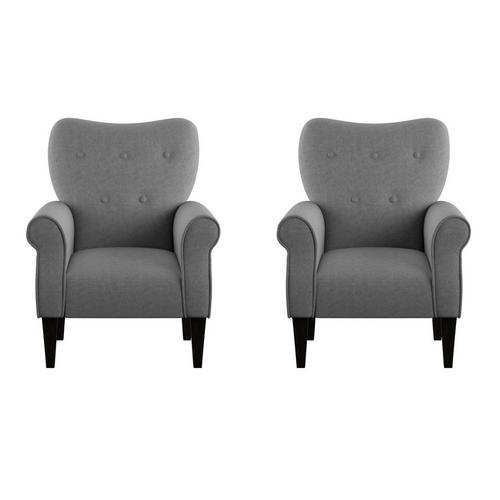 2 - Piece Lydia Accent Chairs - Gray