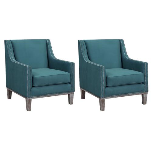 Set of 2 Augusta Accent Chairs - Teal
