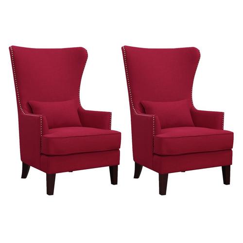 Set of 2 Kori Accent Chairs - Berry