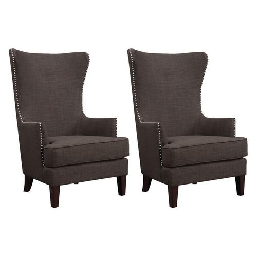 Set of 2 Kori Accent Chairs - Chocolate