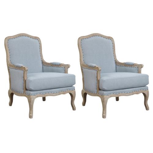 Set of 2 Artesia Accent Chairs - Light Blue