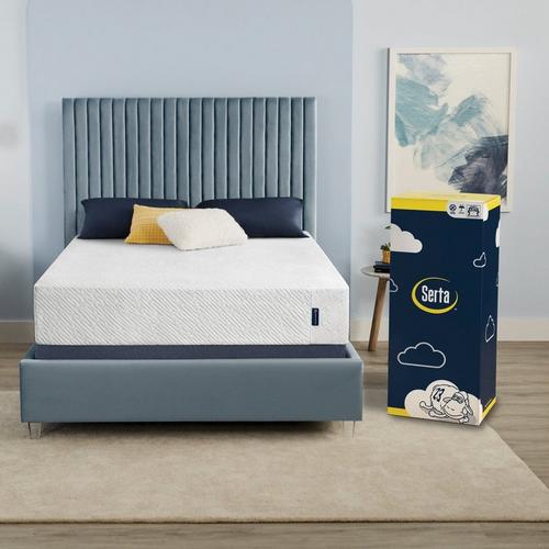 12" Sheep Dreams Memory Foam King Mattress in a Box with 9" Foundation