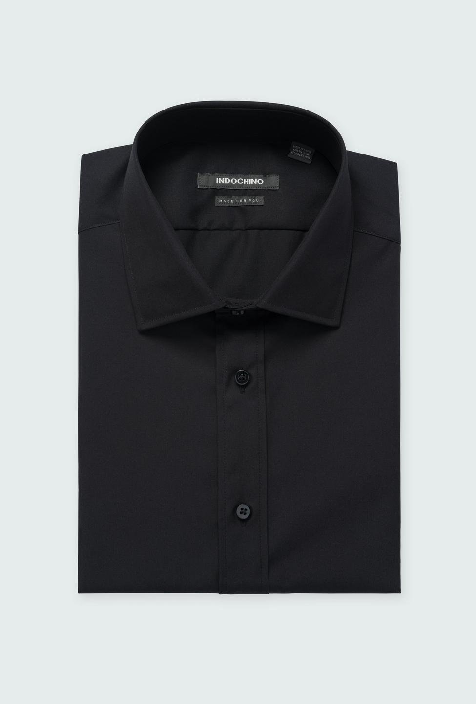 Helston Anti-Wrinkle Black Shirt