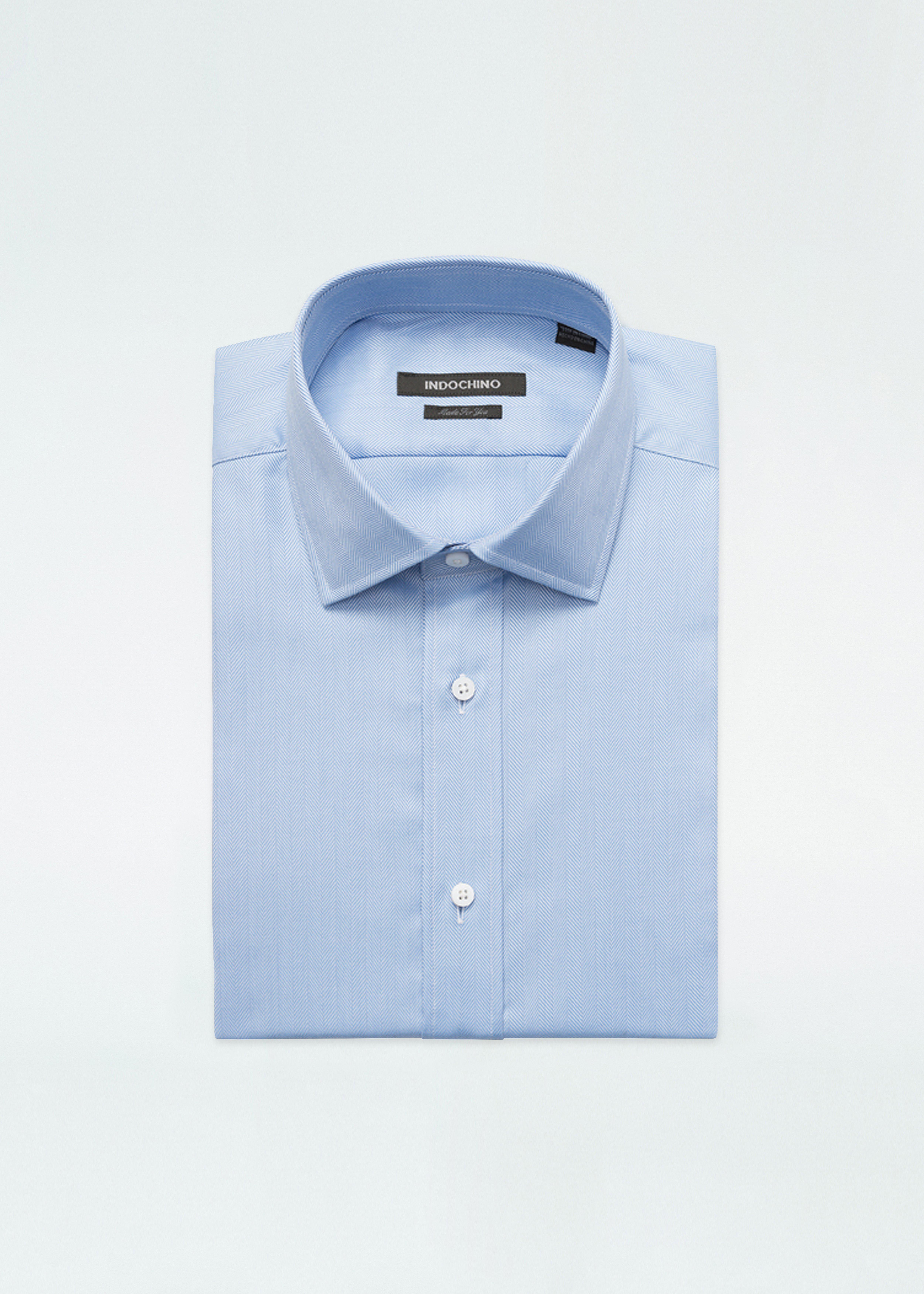 blue herringbone shirt