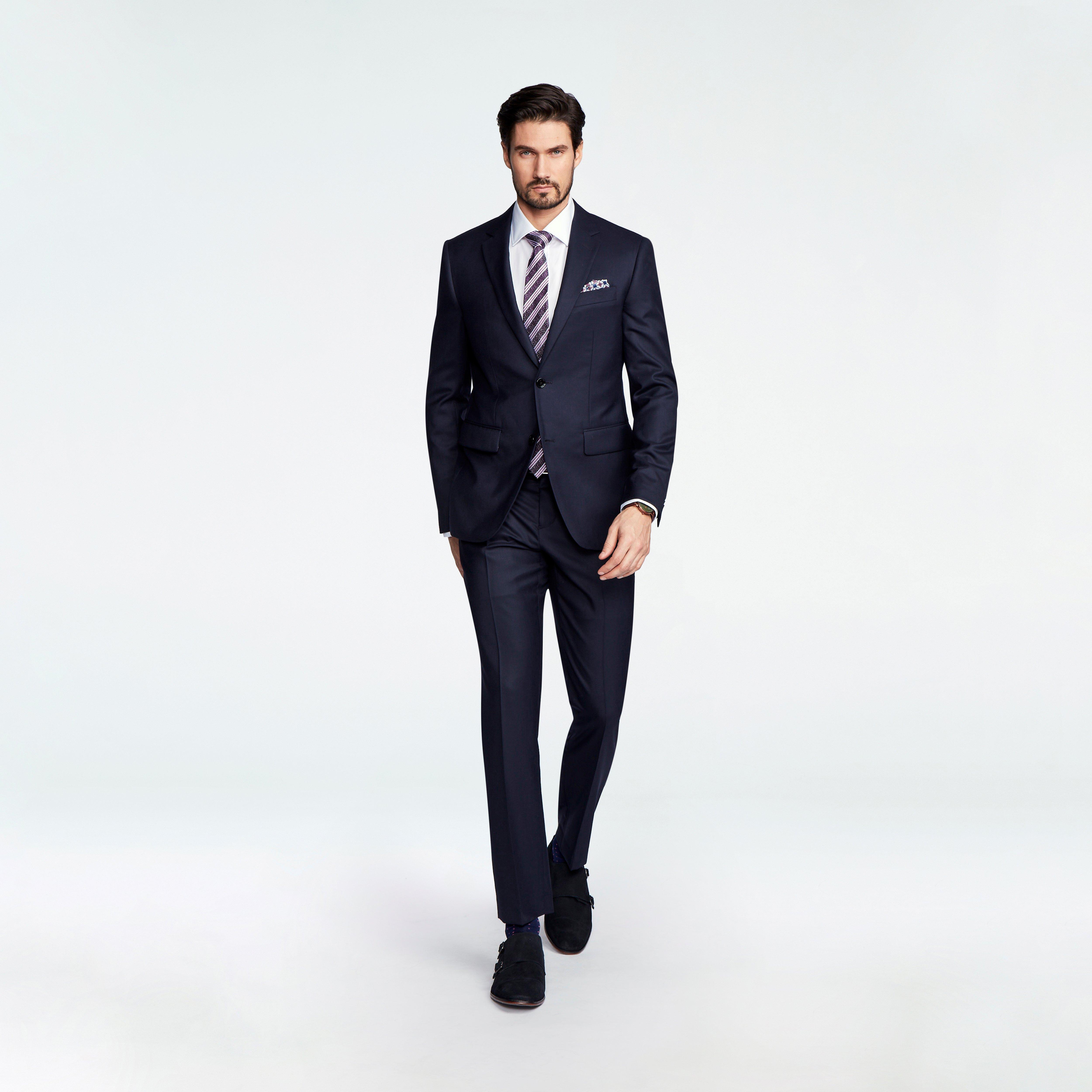 Custom Blazers Made For You - Harrogate Navy Blazer | INDOCHINO