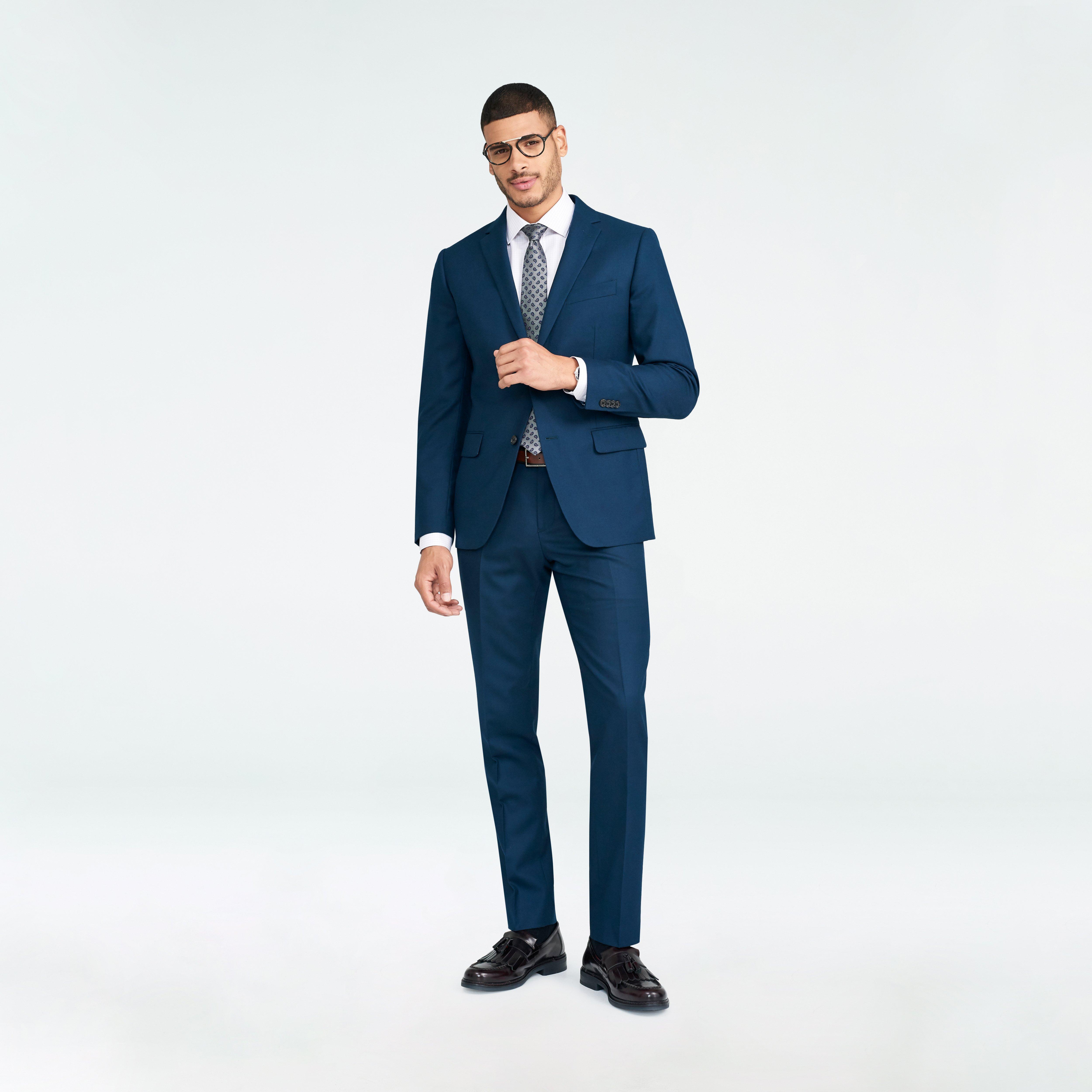 Custom Blazers Made For You - Hayward Flannel Teal Blazer | INDOCHINO