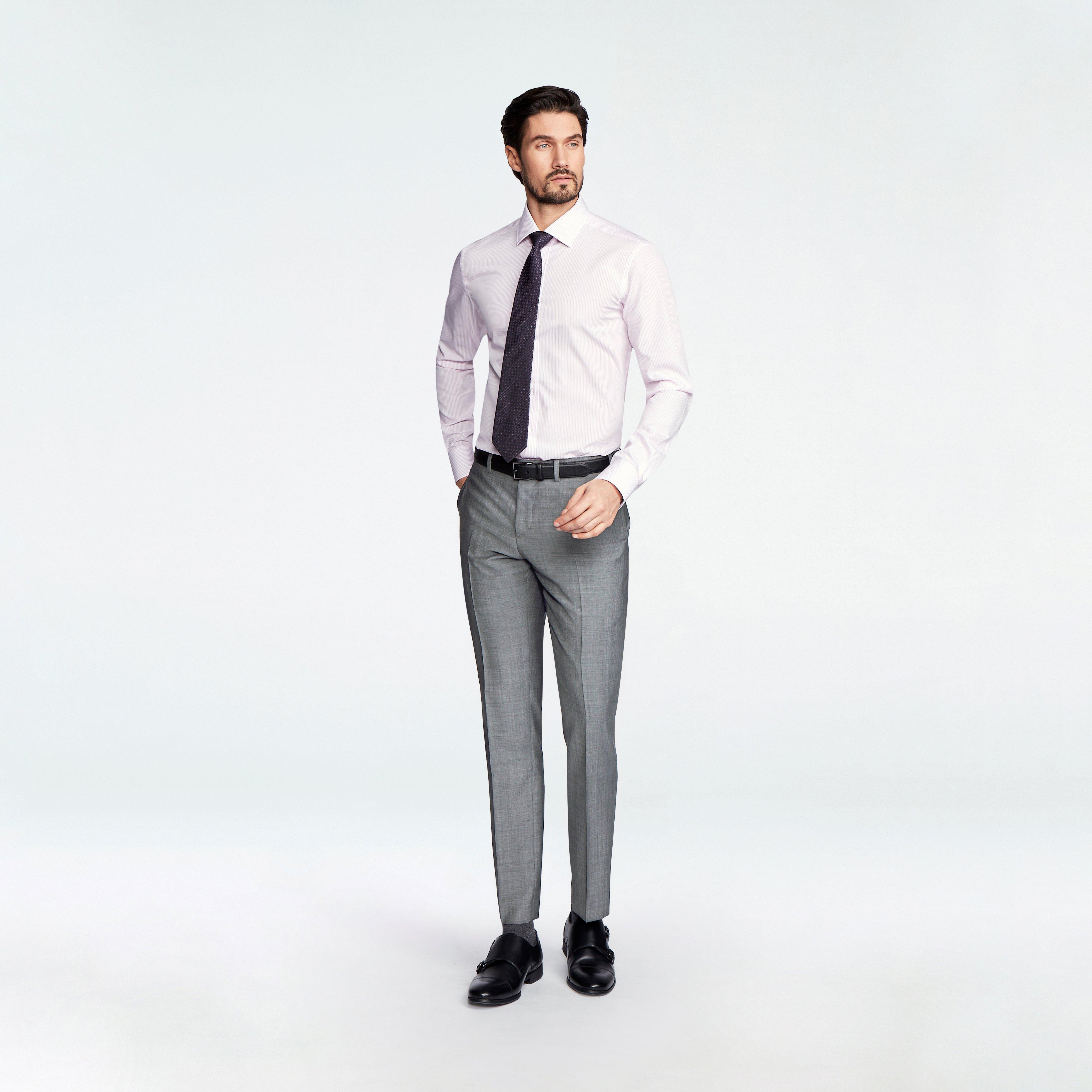 Hamilton Sharkskin Light Gray Pants