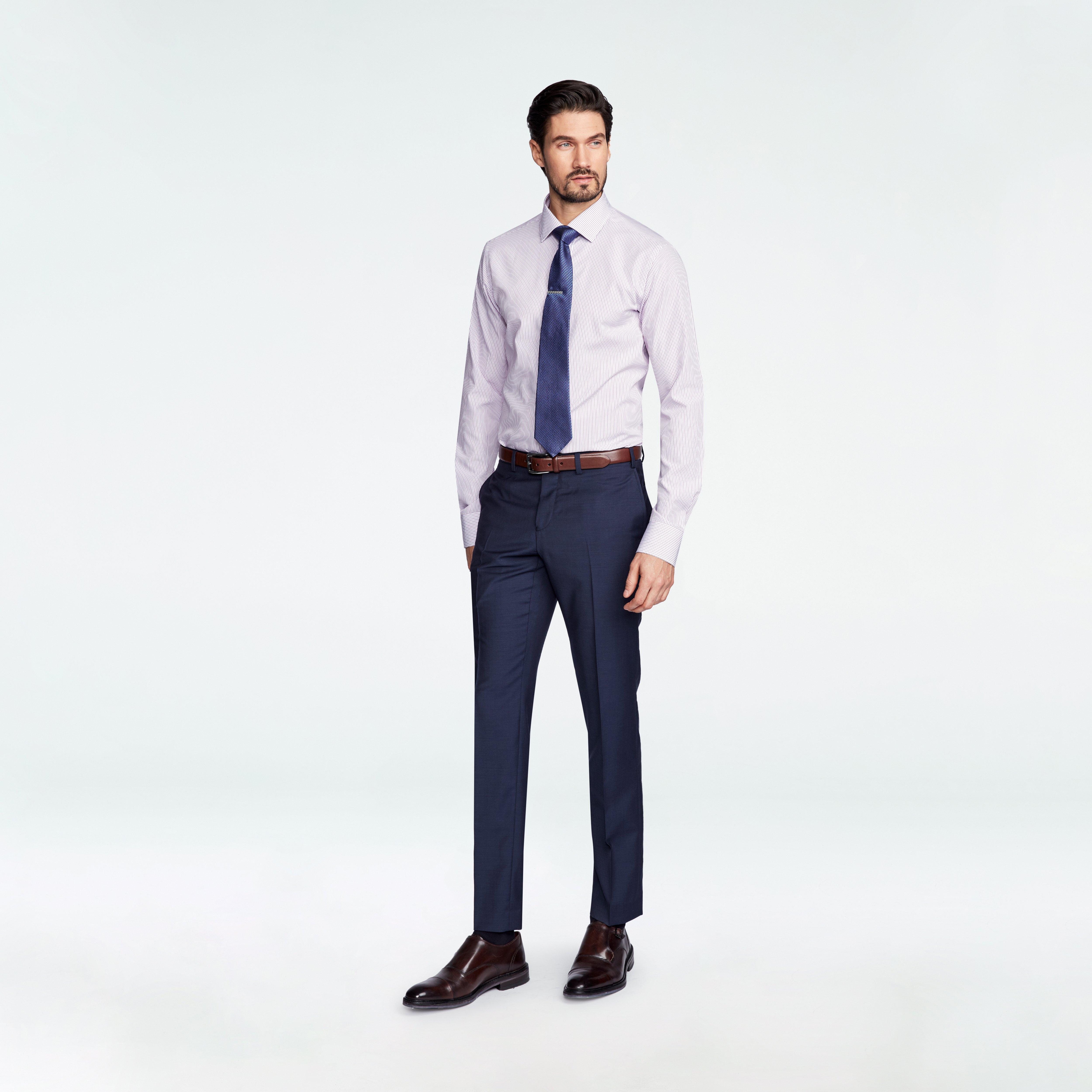 Custom Blazers Made For You - Hamilton Sharkskin Navy Blazer