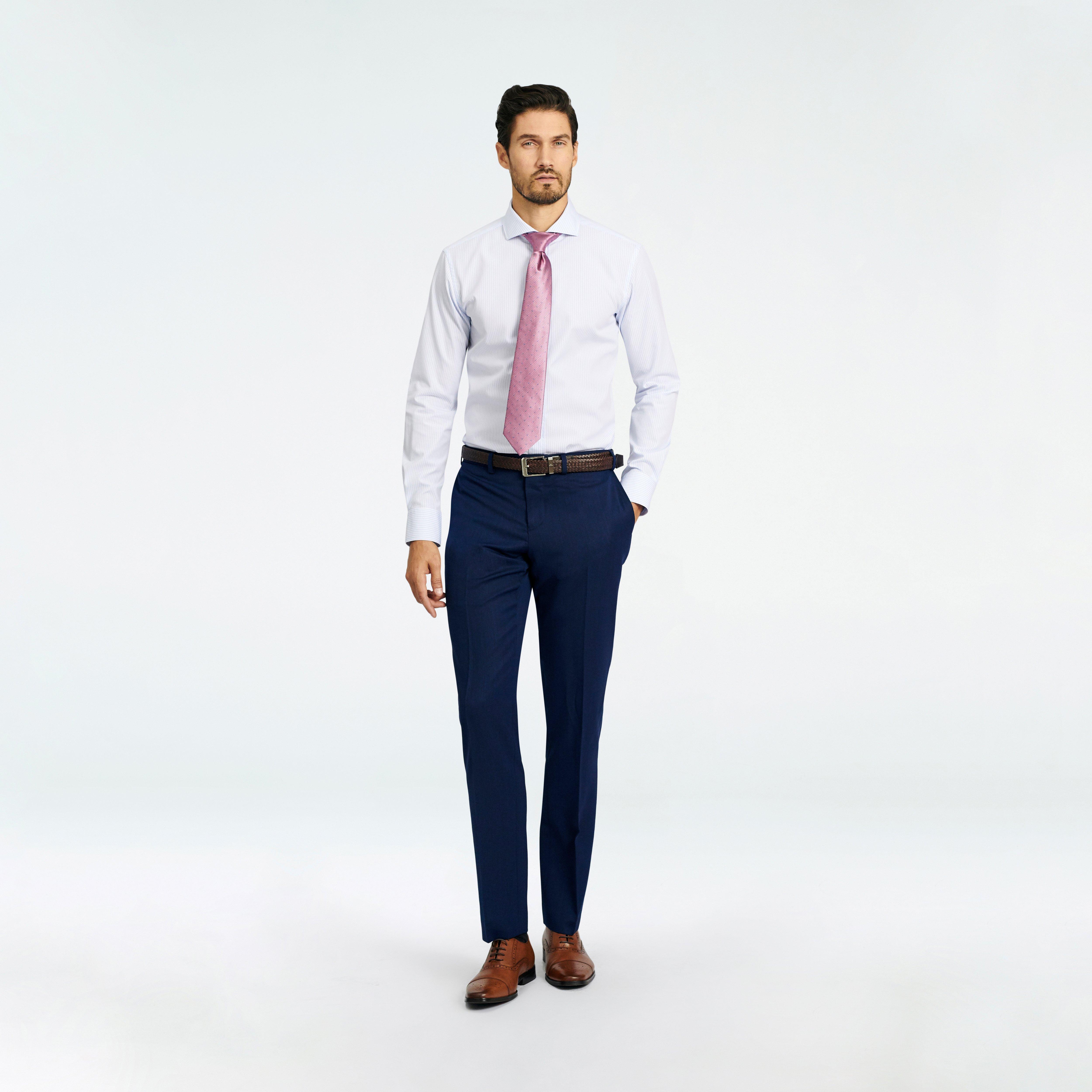 Custom Pants Made For You - Hereford Cavalry Twill Blue Pants | INDOCHINO