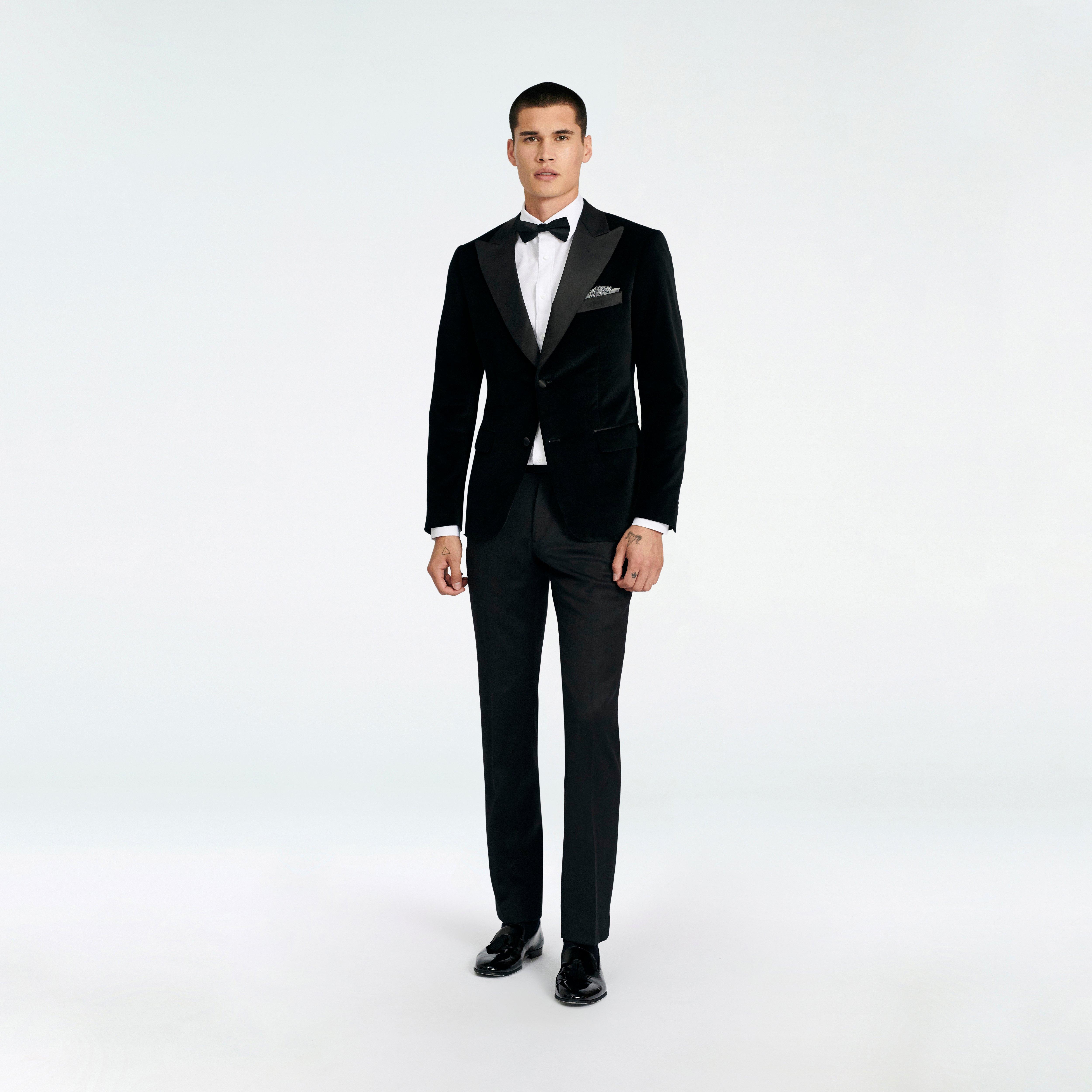 Custom Jackets Made For You - Harford Black Velvet Dinner Jacket | INDOCHINO