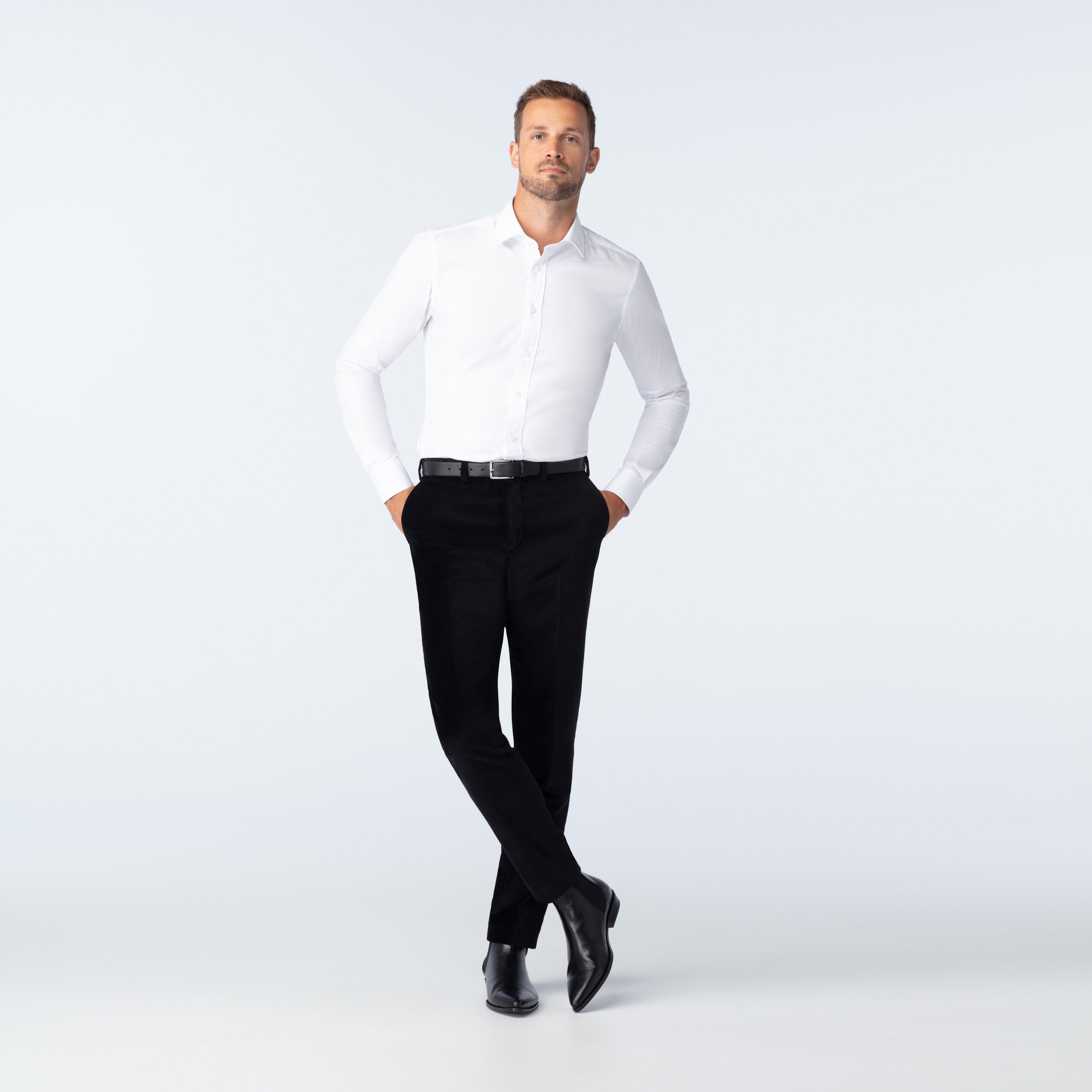 Custom Pants Made For You - Harford Velvet Black Pants | INDOCHINO