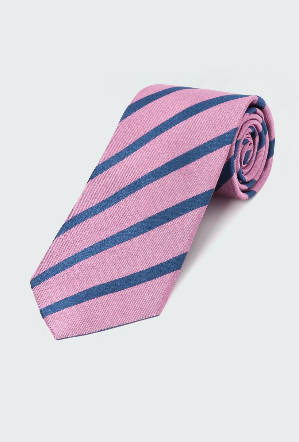 Pink Repp Stripe Tie