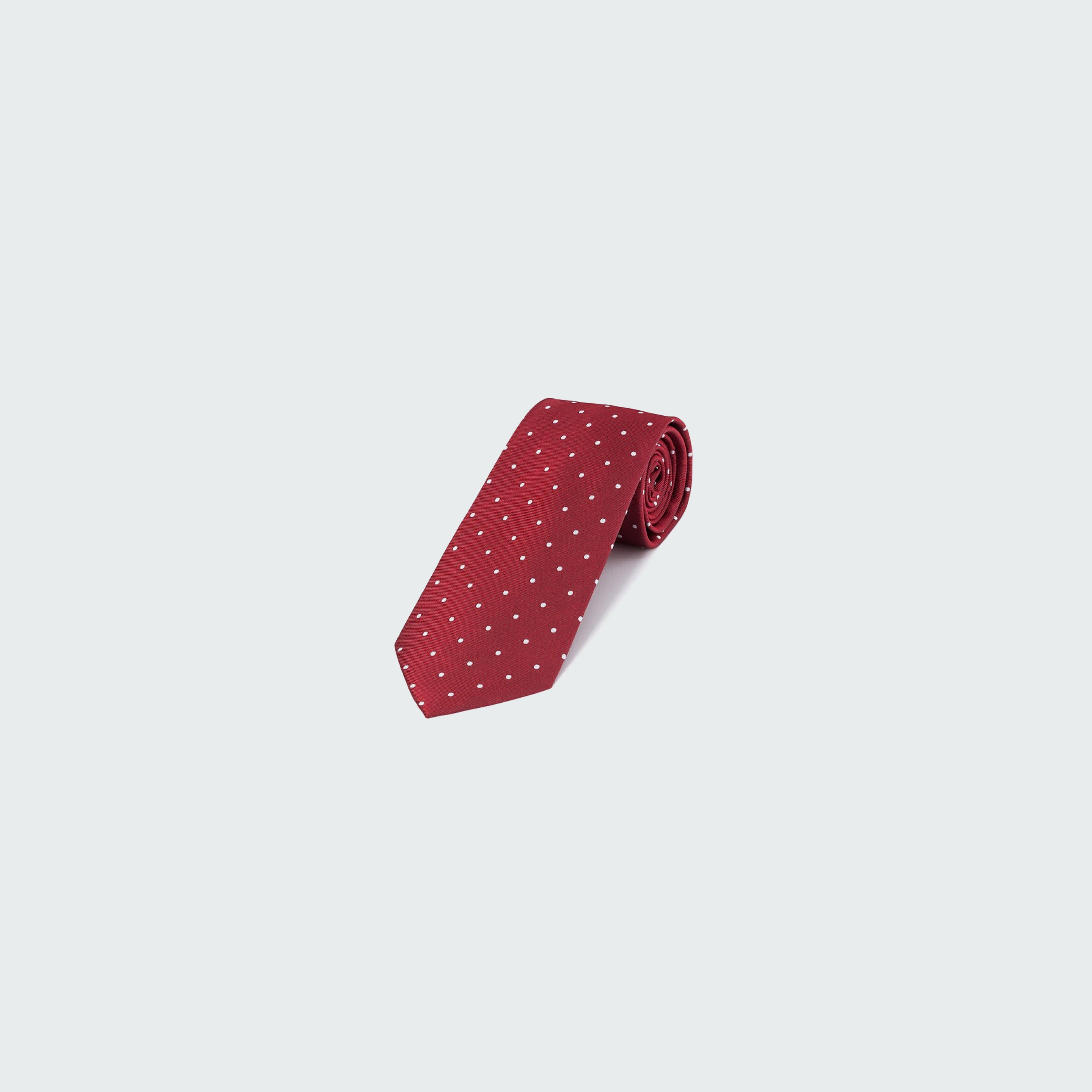 Red Pindot Tie
