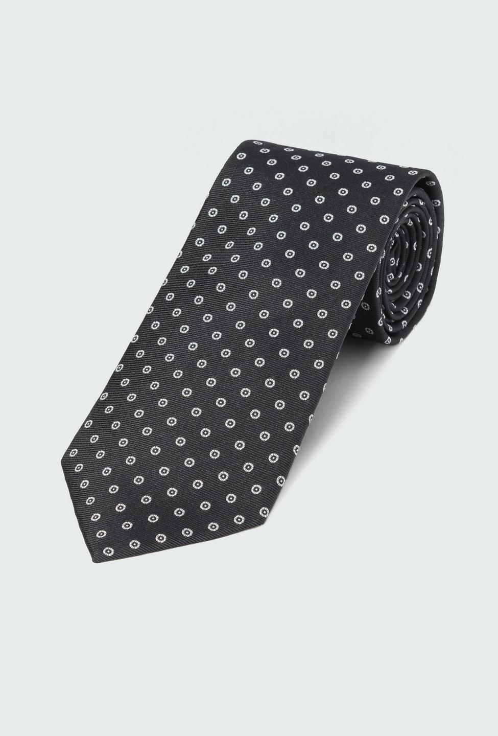 Black Tonal Dot Tie