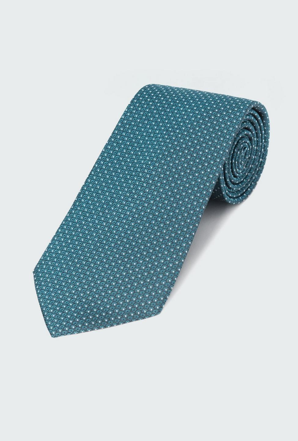 Teal Micro Foulard Tie