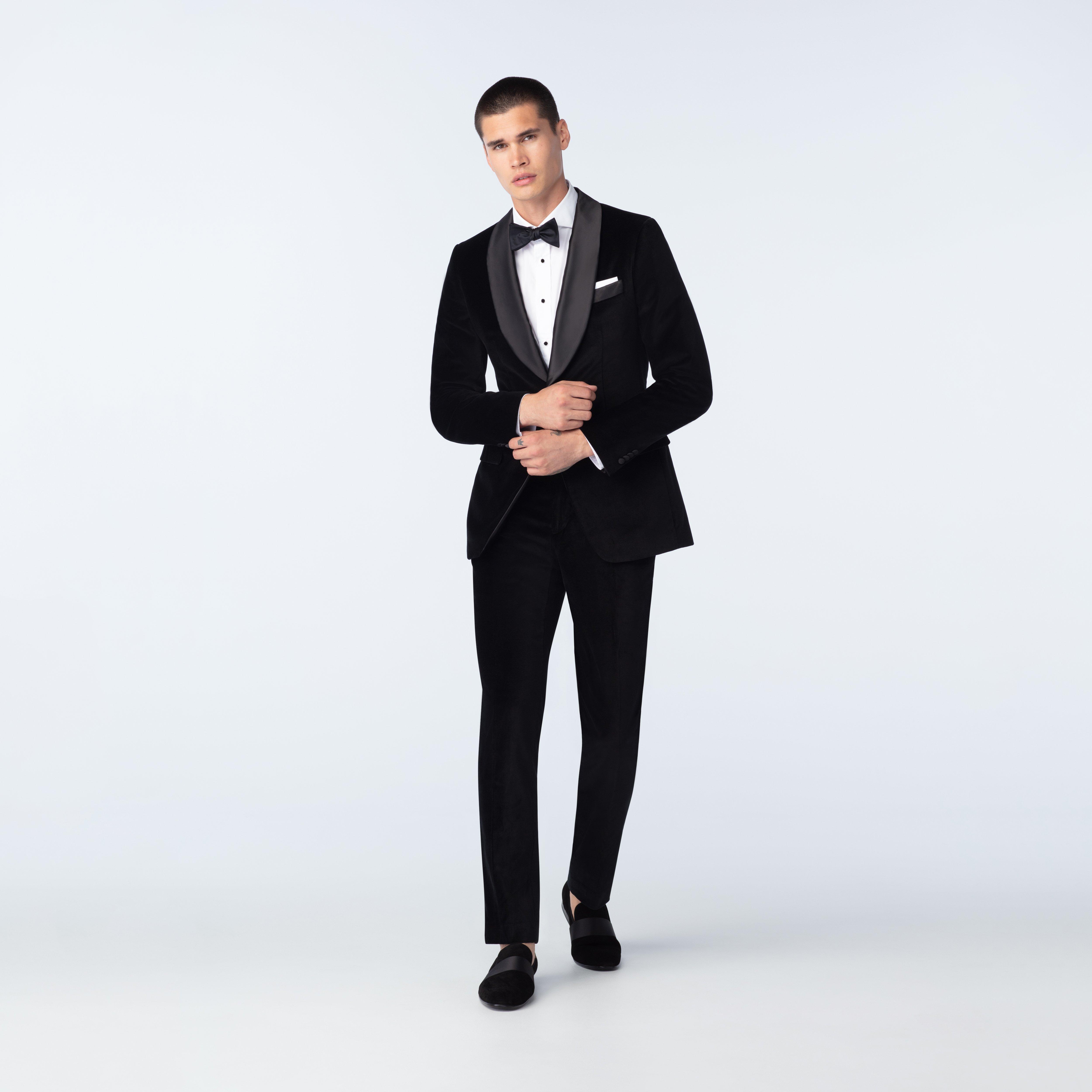 Custom Suits Made For You - Harford Velvet Black Tuxedo | INDOCHINO