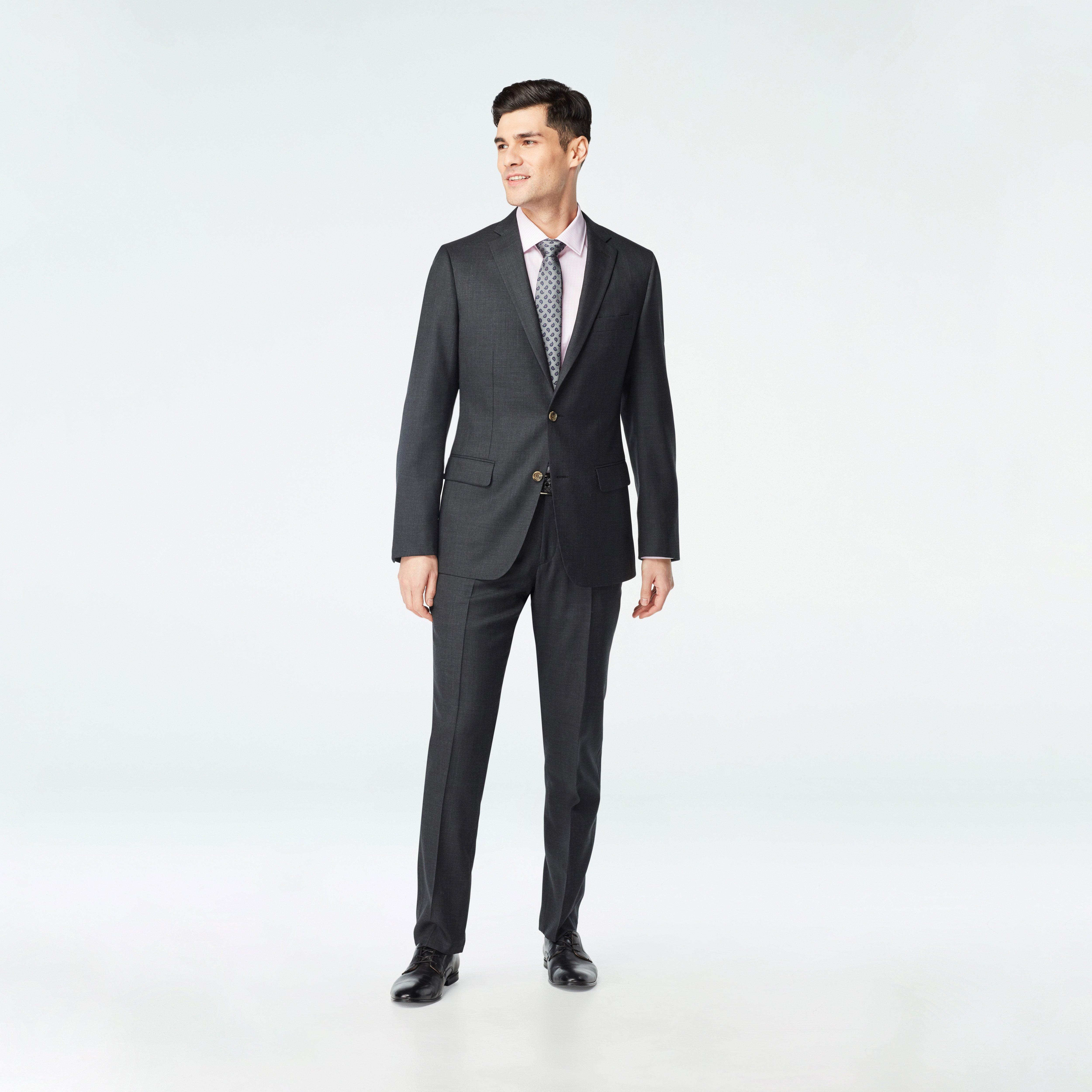 Custom Blazers Made For You Hayle Sharkskin Charcoal Blazer INDOCHINO