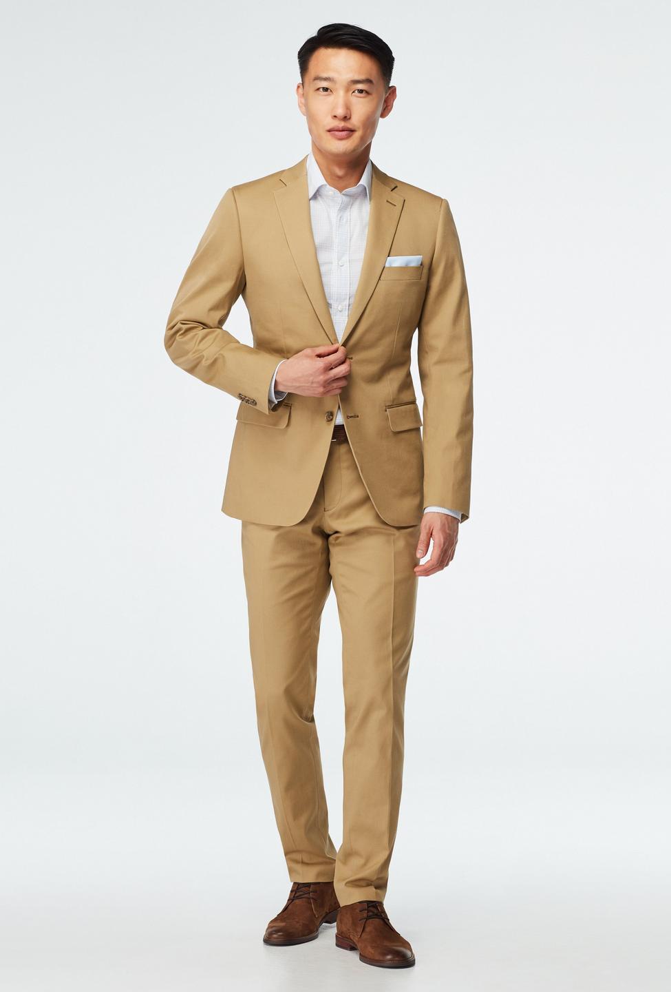 Stamford Khaki Cotton Stretch Suit