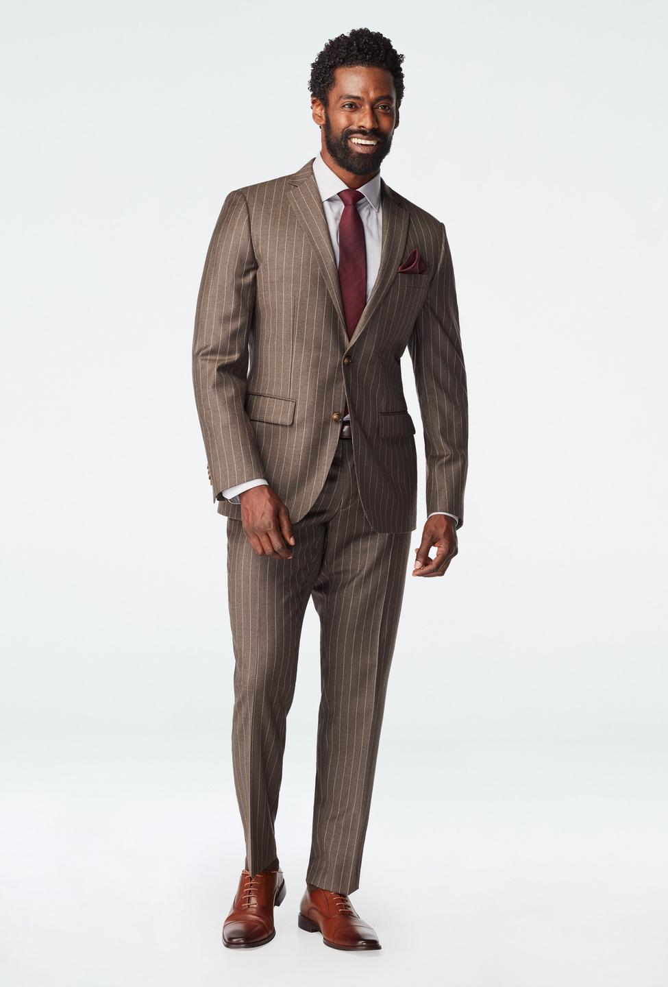 Reigate Stripe Brown Suit