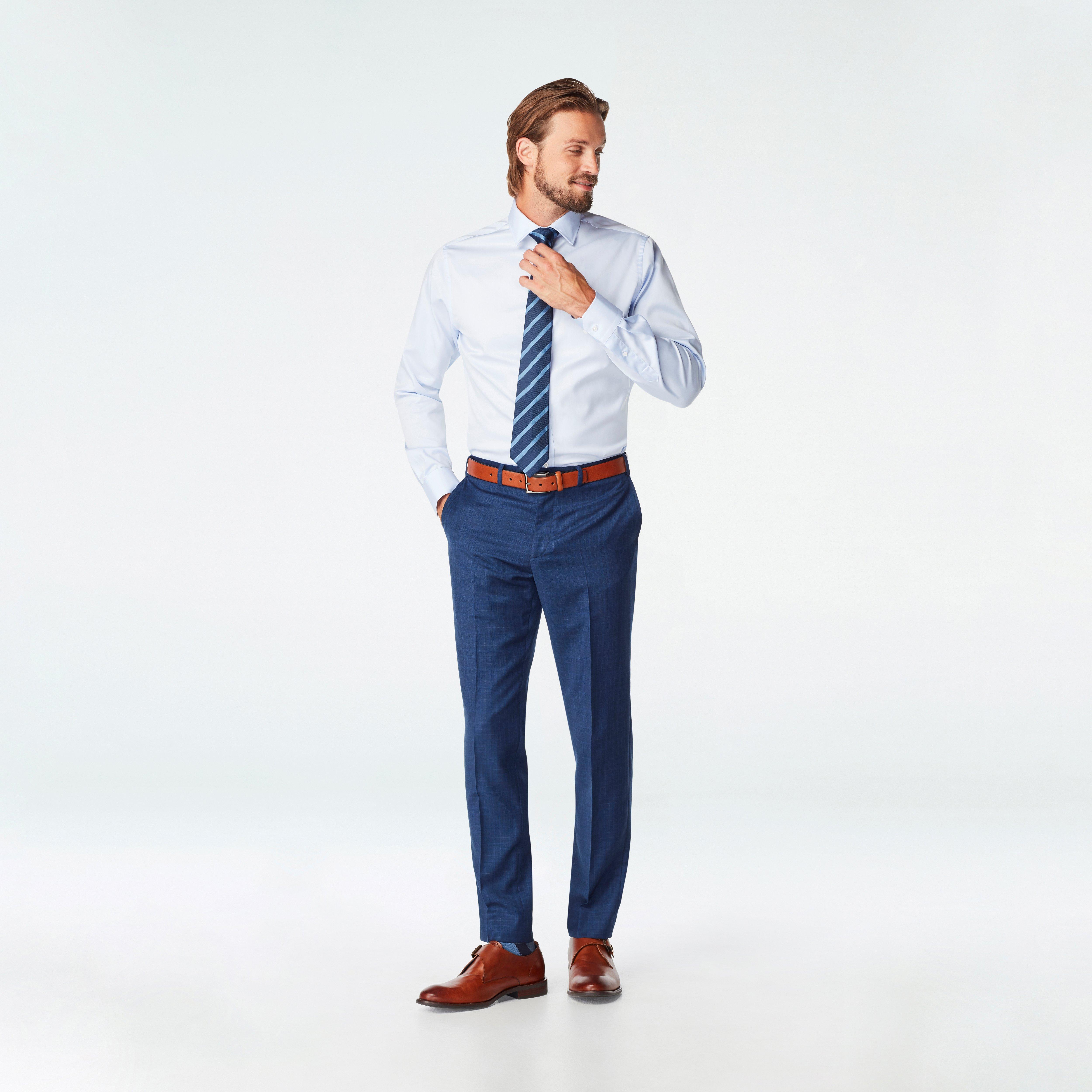 Custom Pants Made For You - Harrogate Glen Check Navy Pants
