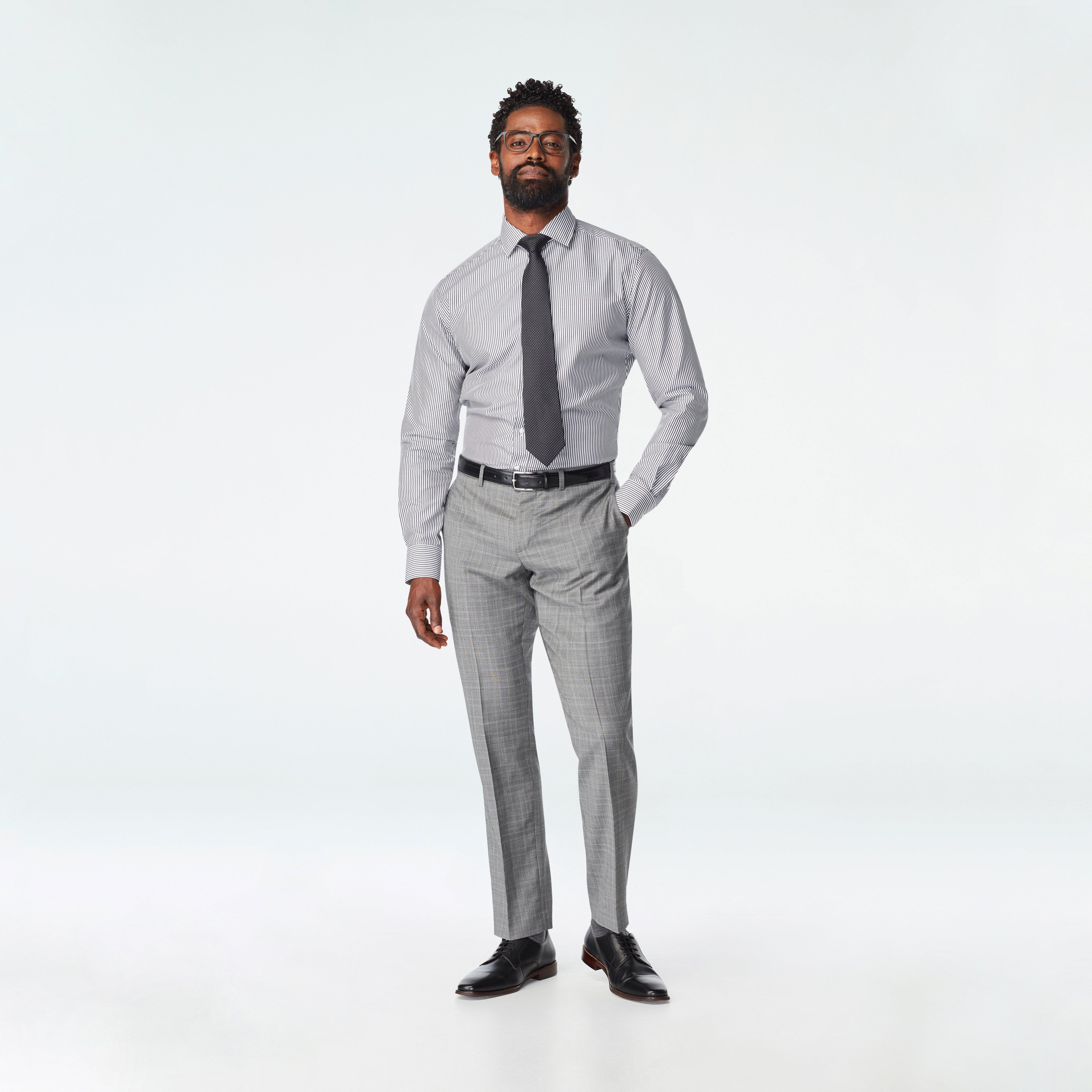 gray check pants