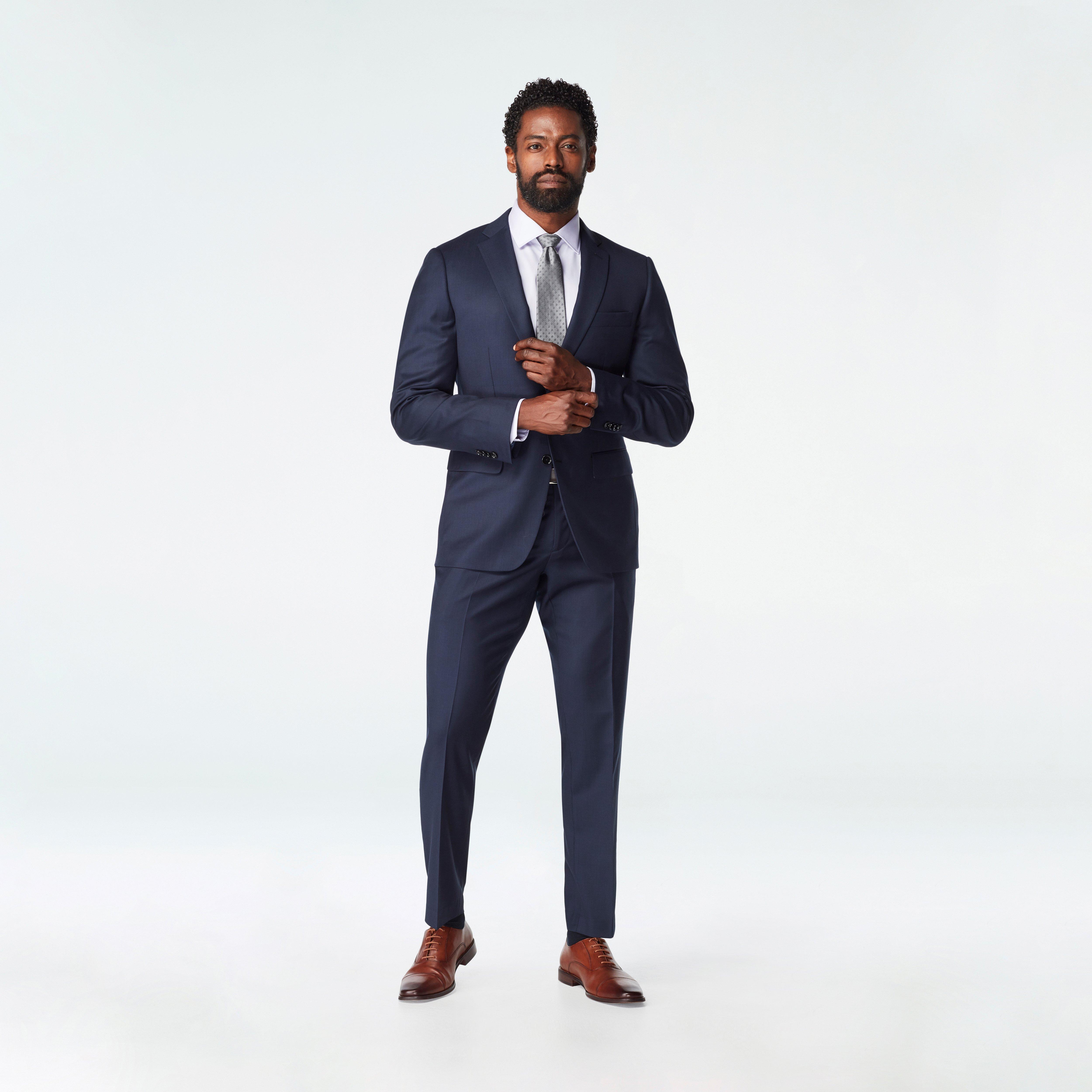 Custom Blazers Made For You - Highbridge Nailhead Navy Blazer | INDOCHINO
