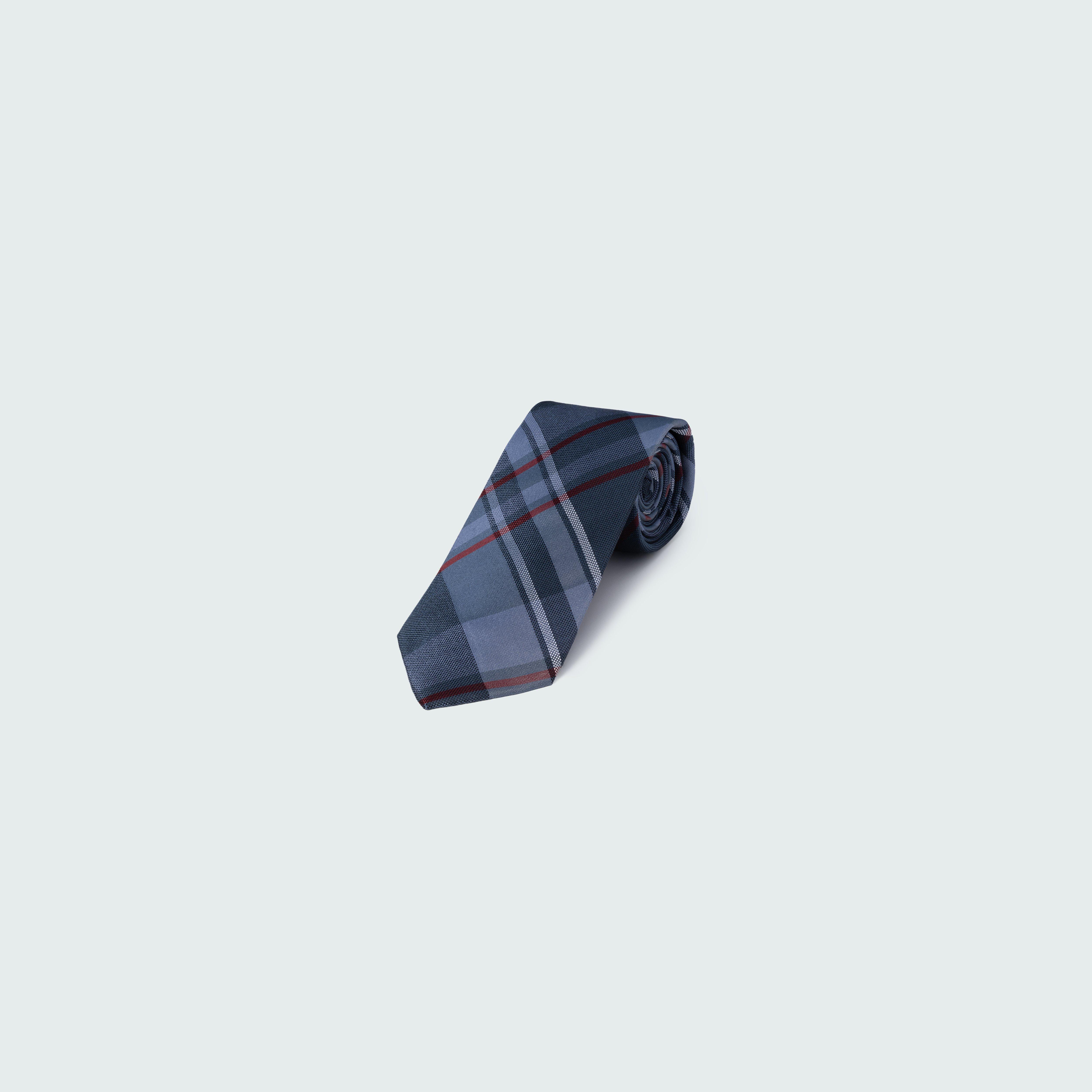 mens blue plaid tie