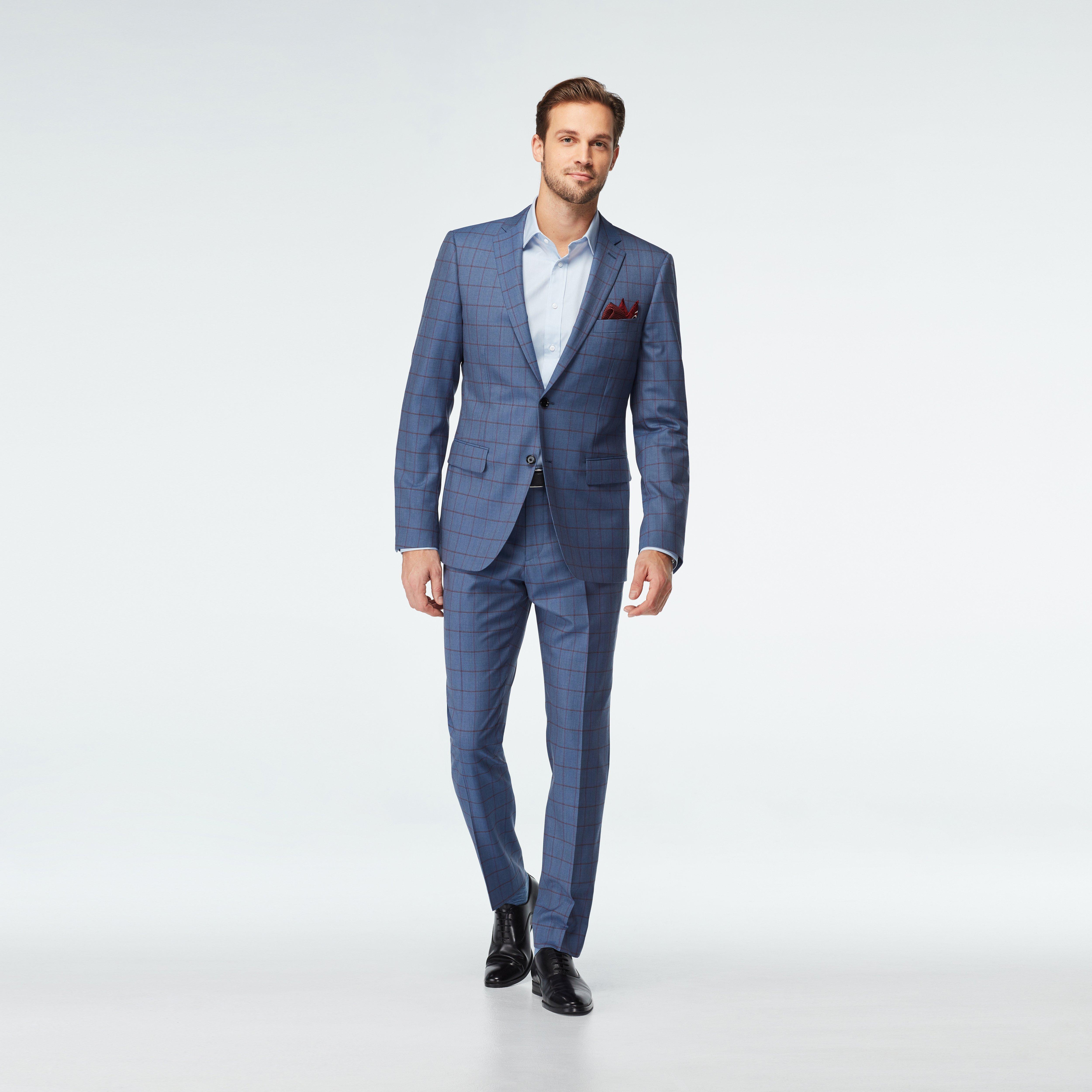 Coventry Check Blue with Red Suit (true)