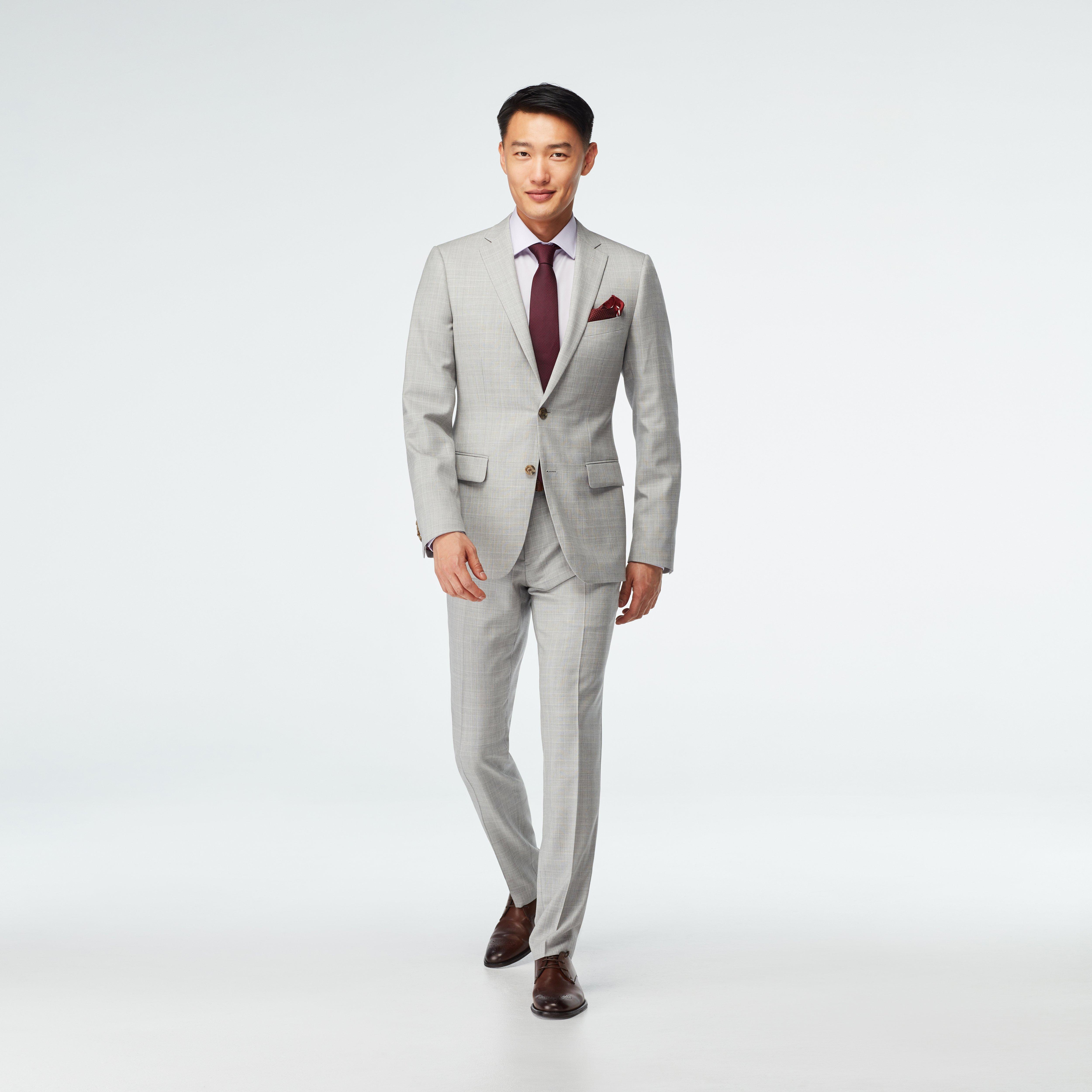 Harrogate Glen Check Light Gray Suit