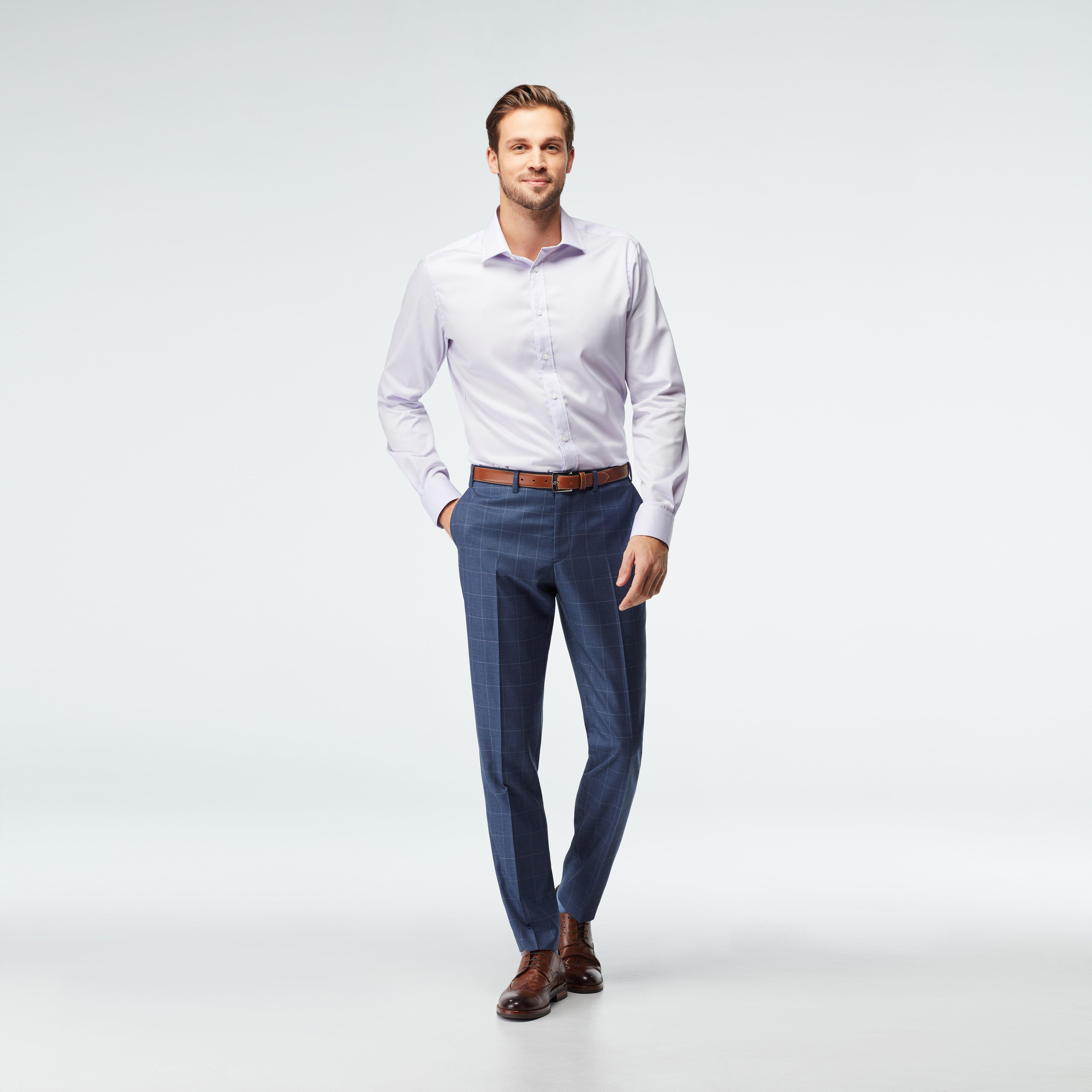 Harrogate Windowpane Light Blue Pants