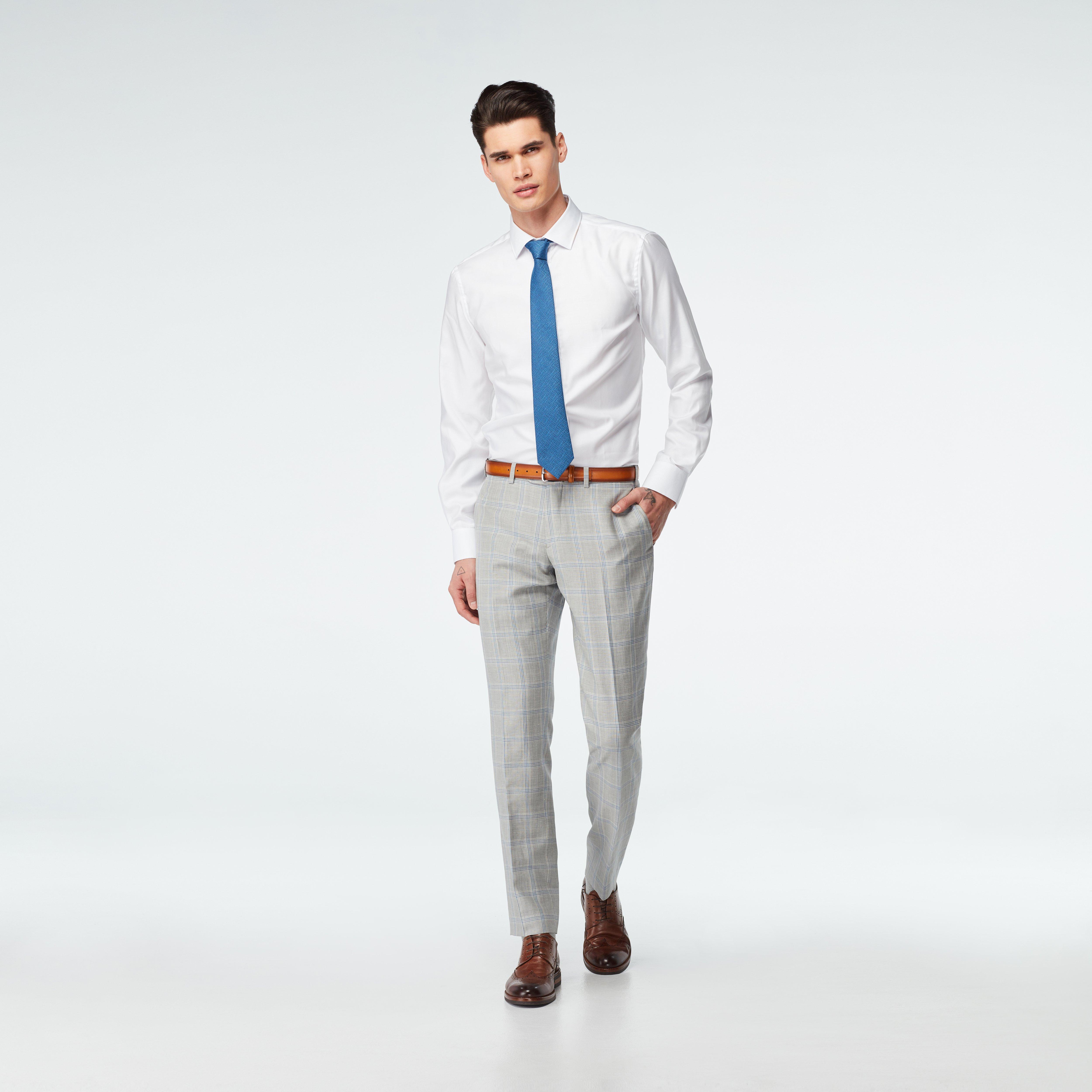 dark gray plaid pants