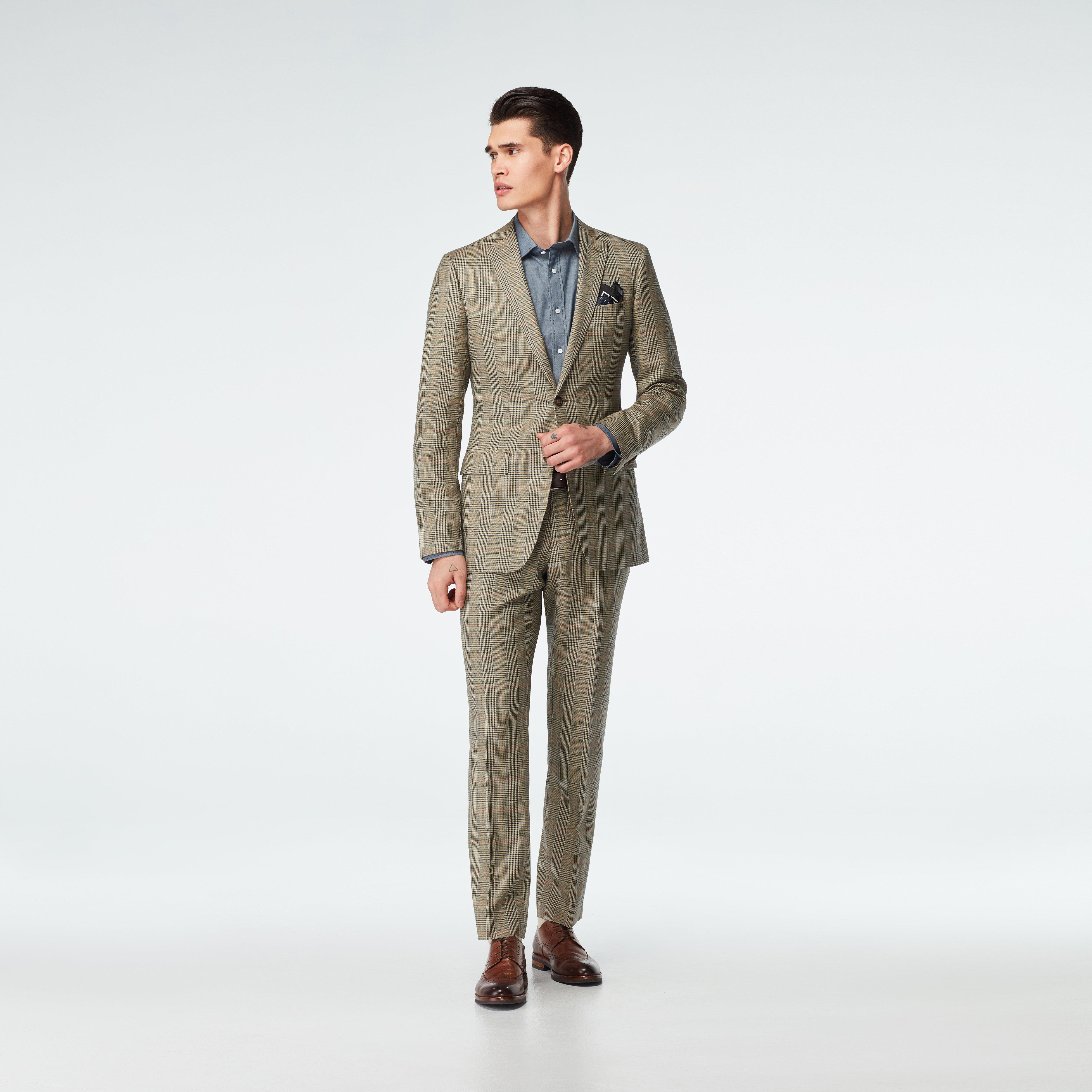 Sunderland Plaid Brown Suit