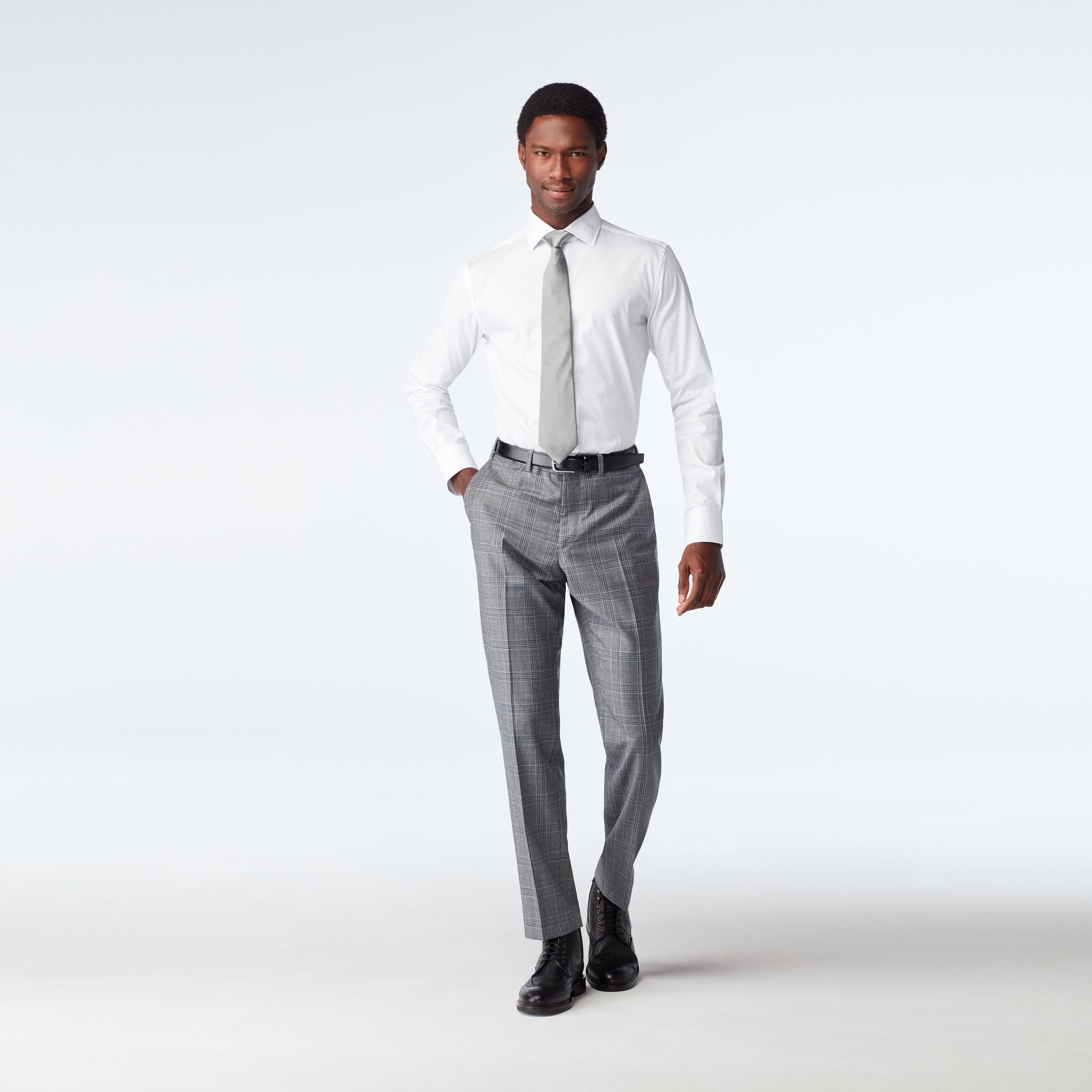 Doncaster Glen Check Light Gray Pants