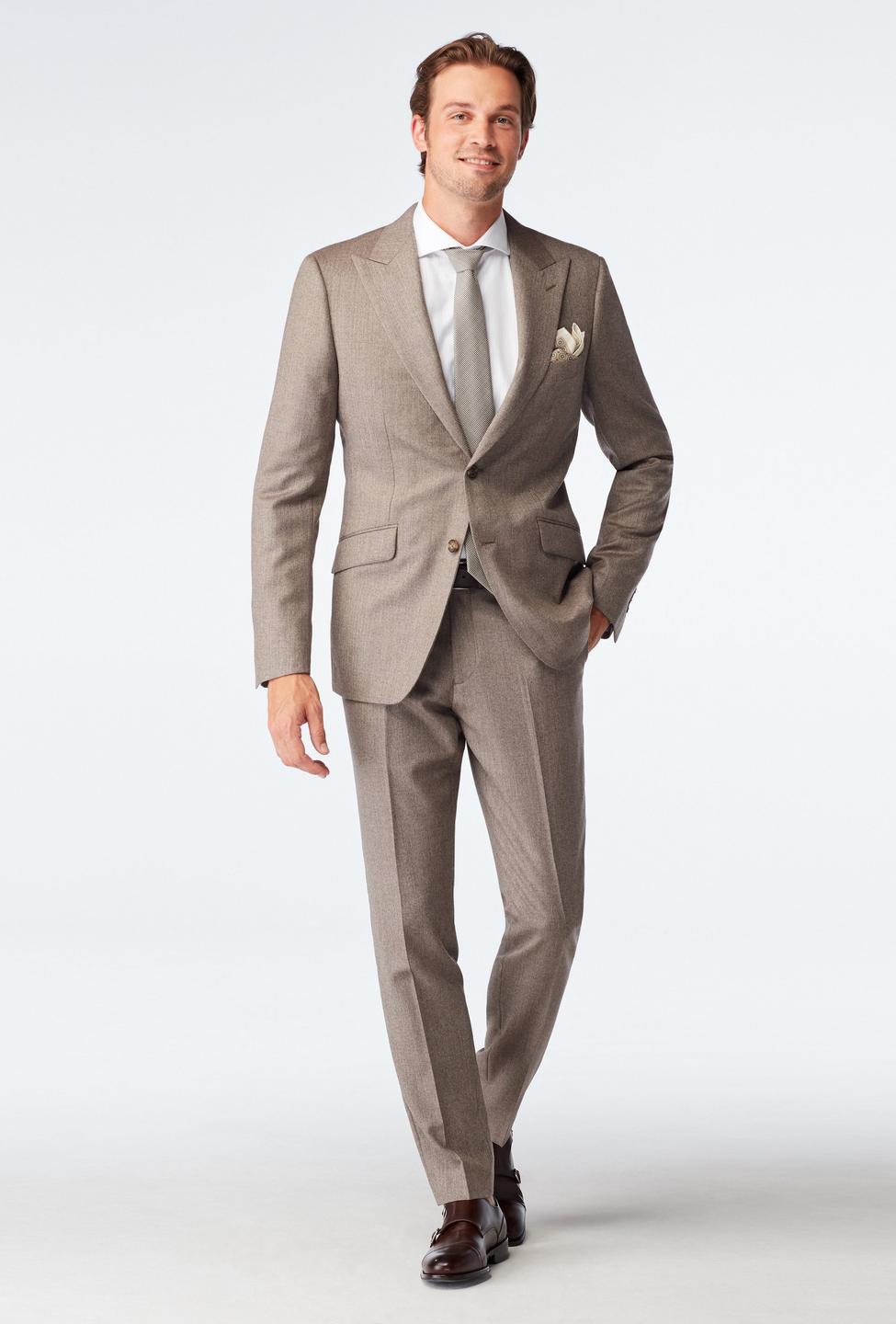 Prescot Herringbone Light Brown Suit (CAD)
