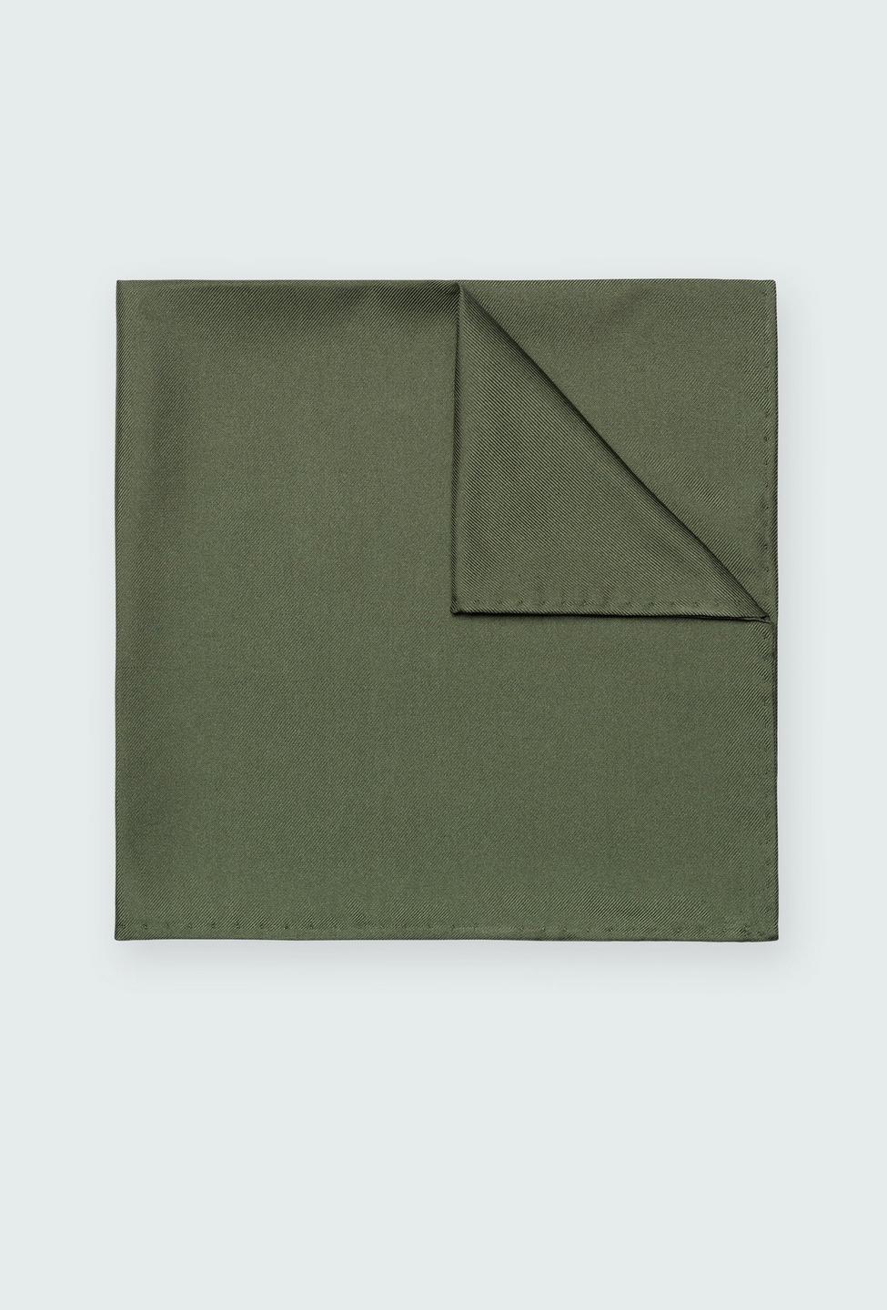 Forest Green Silk Pocket Square
