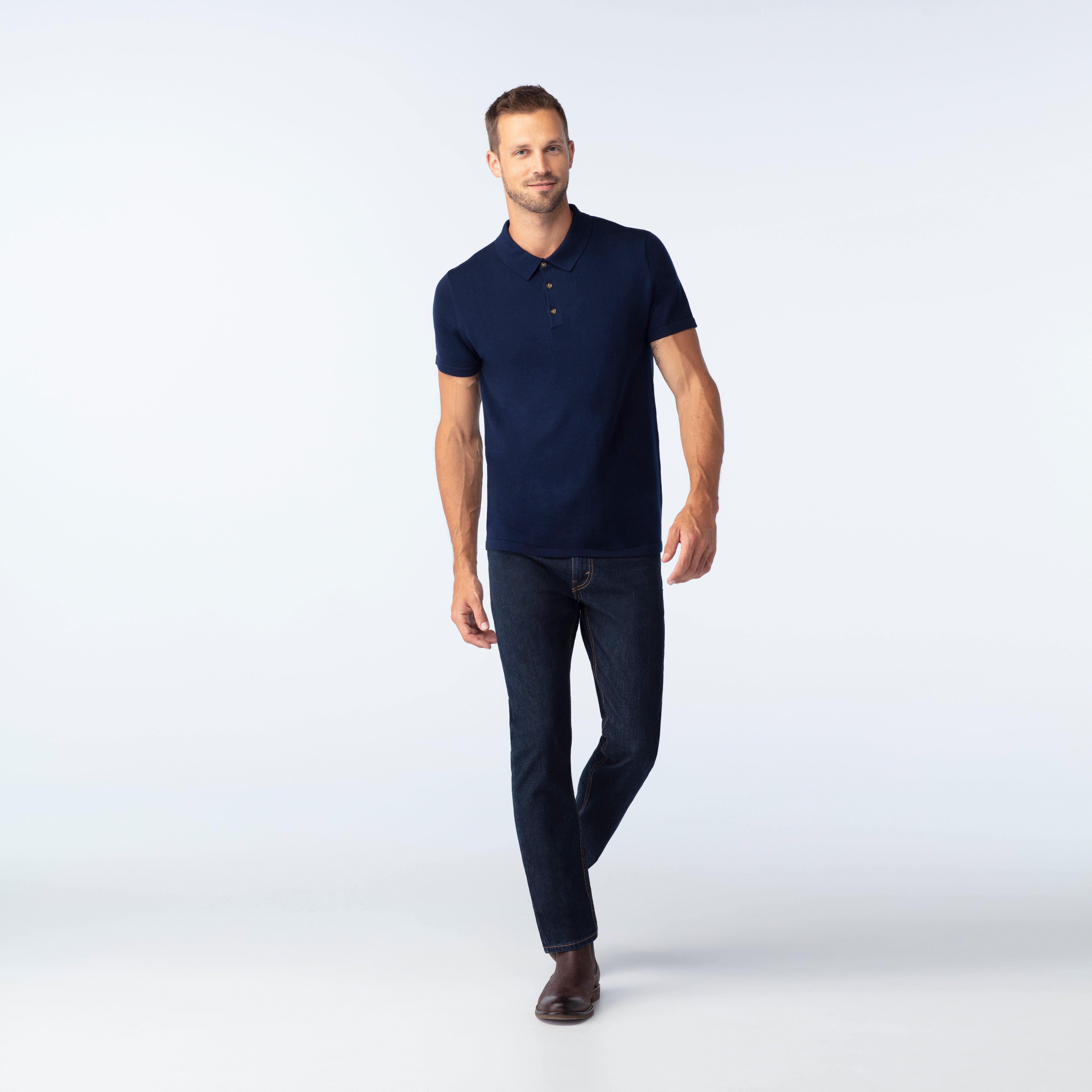 Navy Short Sleeve Polo