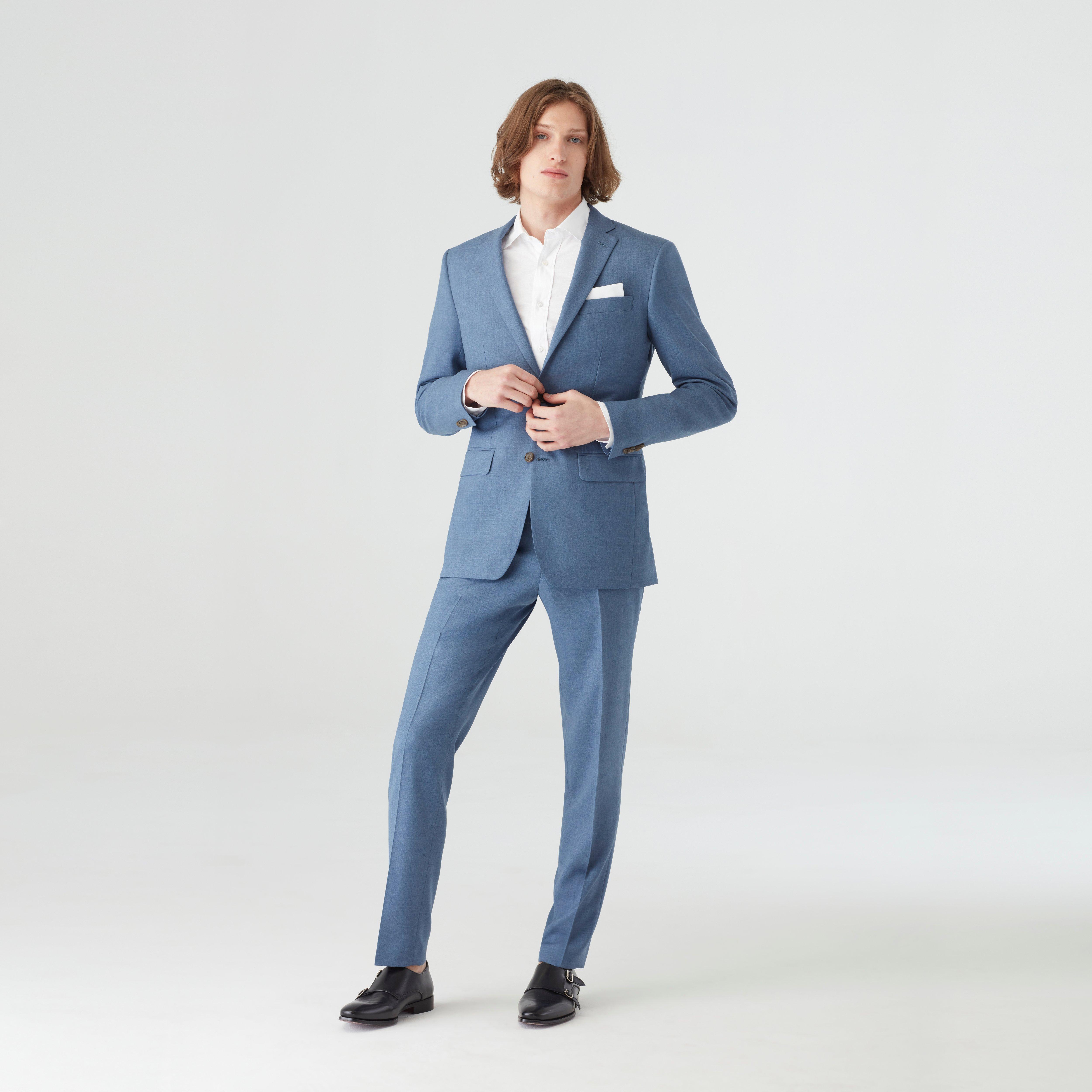 Hartley Cotton Stretch Light Blue Suit