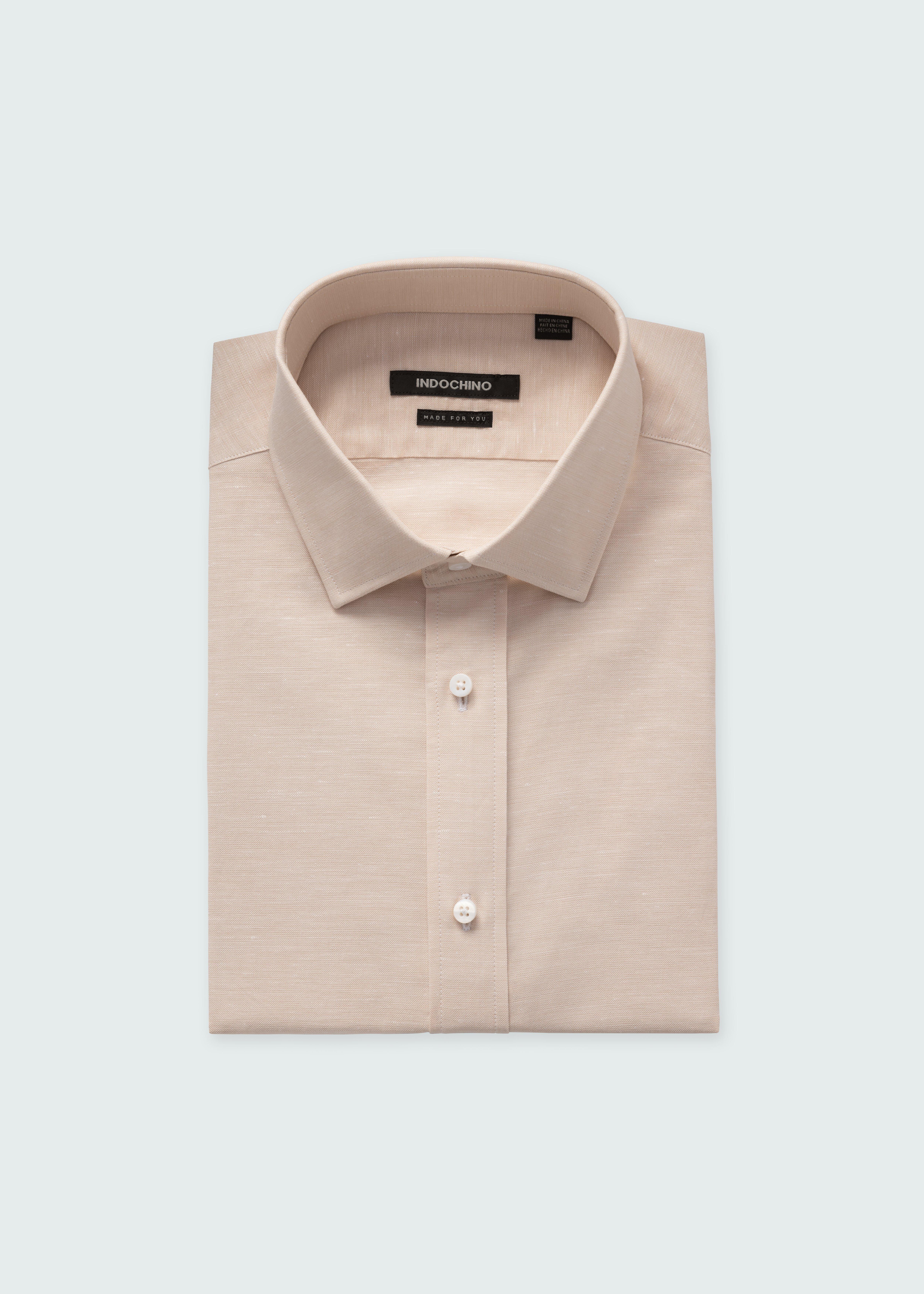 Sudbury Cotton Linen Tan Shirt