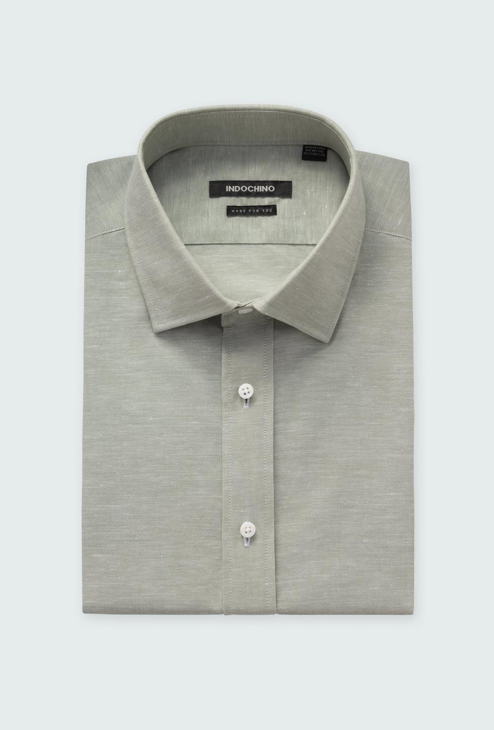 Sudbury Cotton Linen Sage Shirt