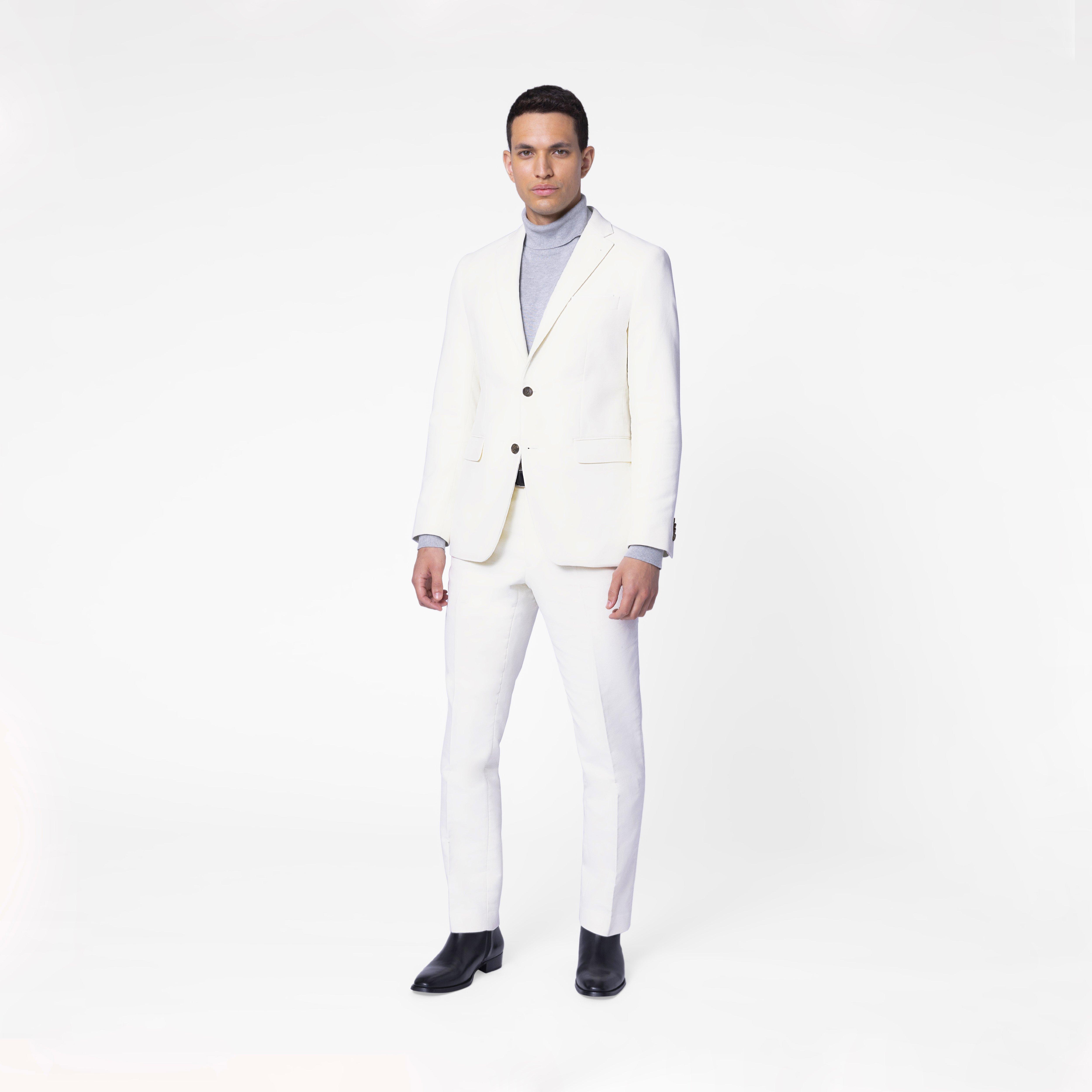 Custom Suits Made For You Fleetwood Moleskin Cream Suit INDOCHINO