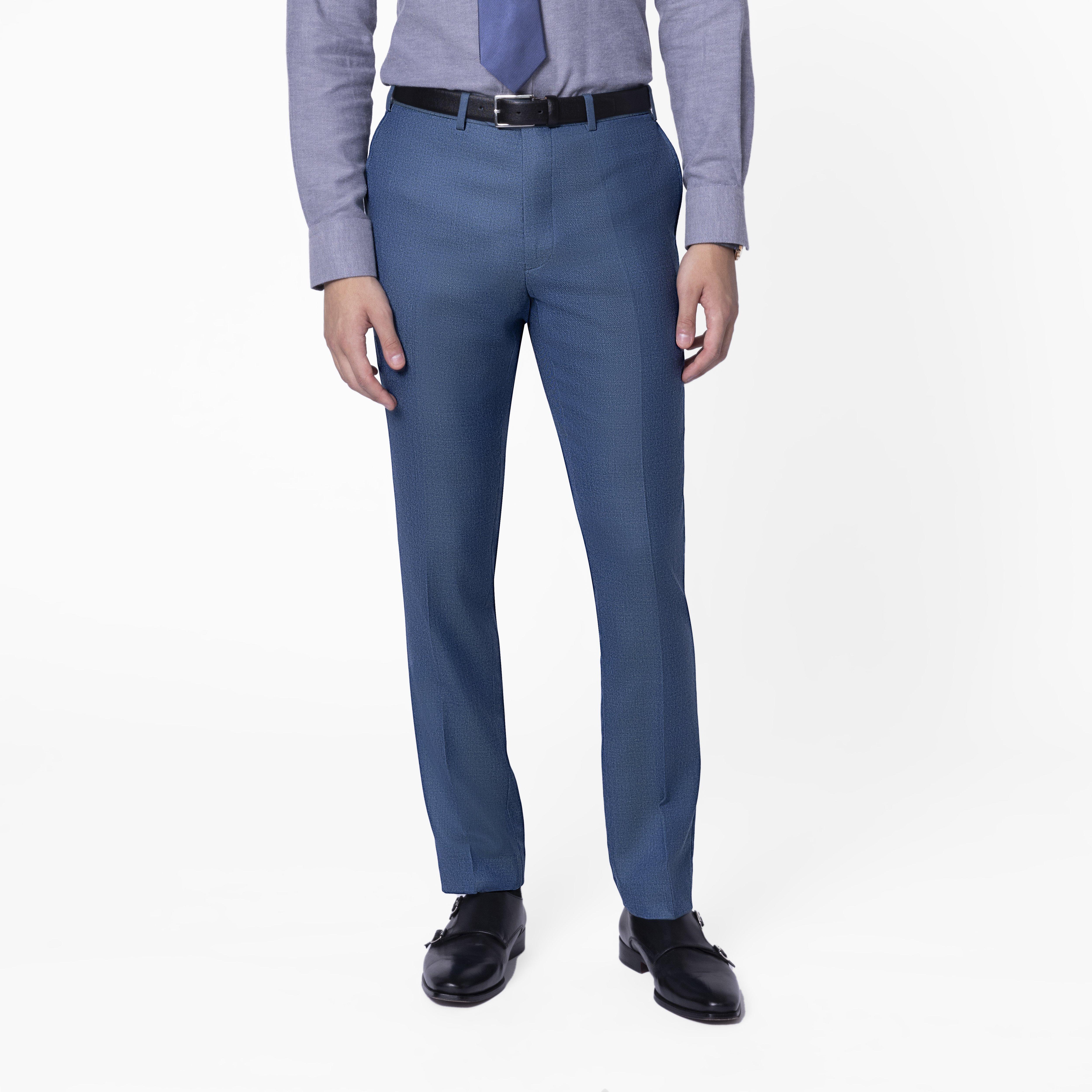 Custom Pants Made For You - Mezzana Flannel Teal Pants | INDOCHINO