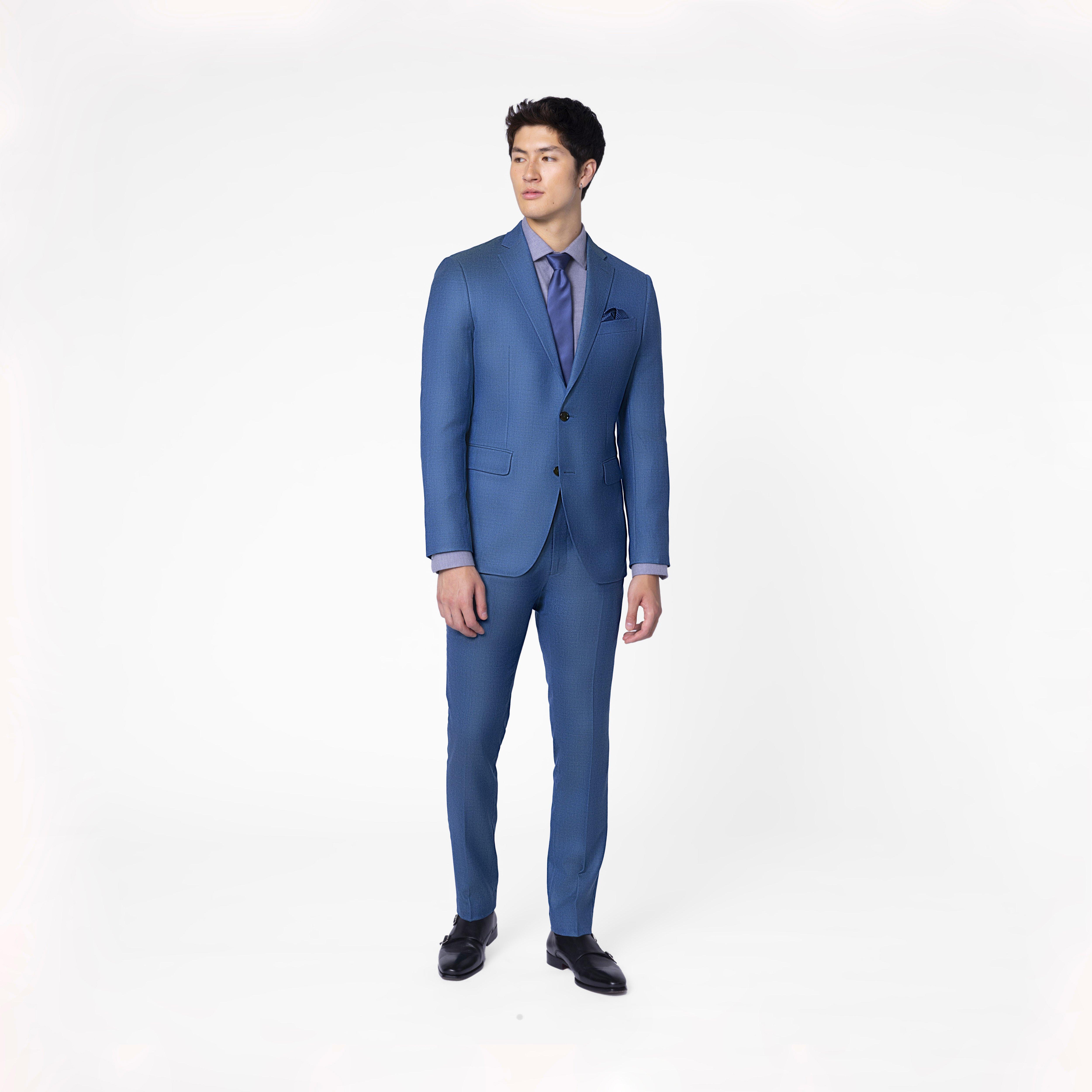 Custom Suits Made For You - Mezzana Flannel Teal Suit | INDOCHINO