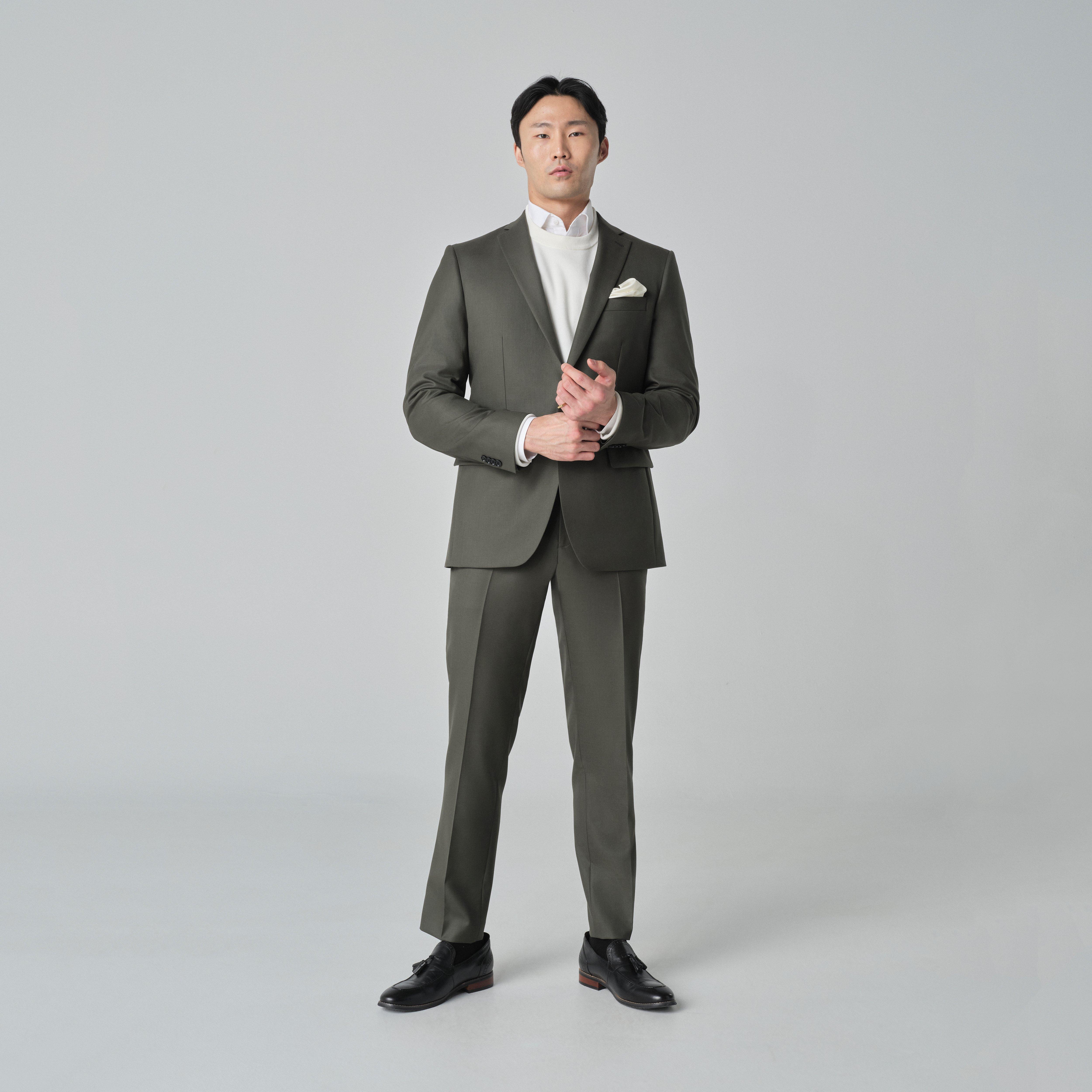Custom Suits Made For You Johnby Twill Olive Suit INDOCHINO