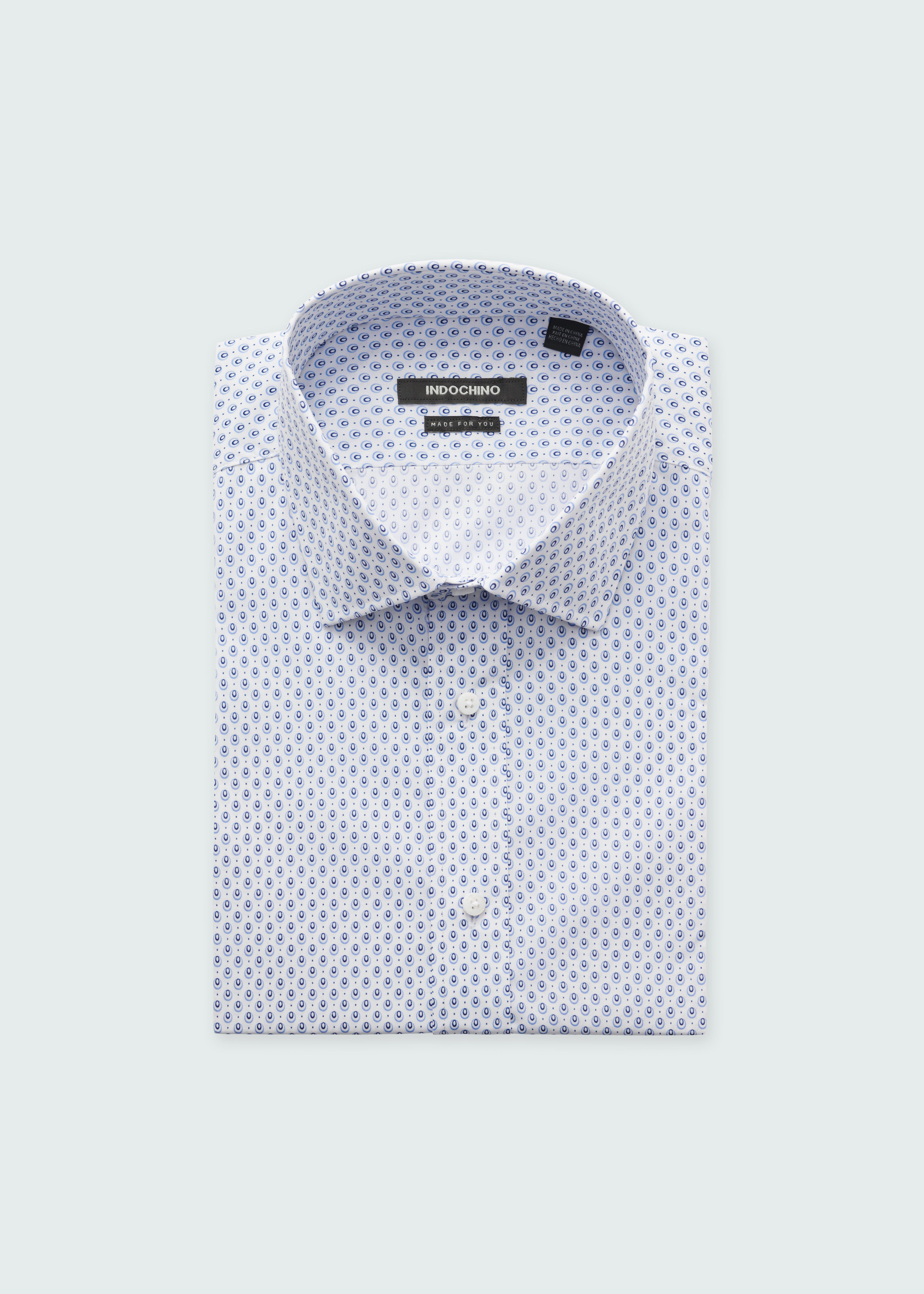 Men's Custom Shirts - Jacob Dobby Blue Shirt | INDOCHINO