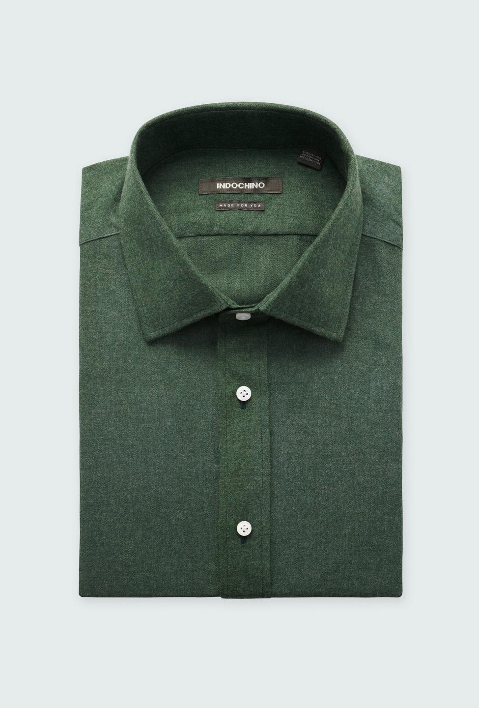 Glynn Brushed Melange Hunter Green Shirt