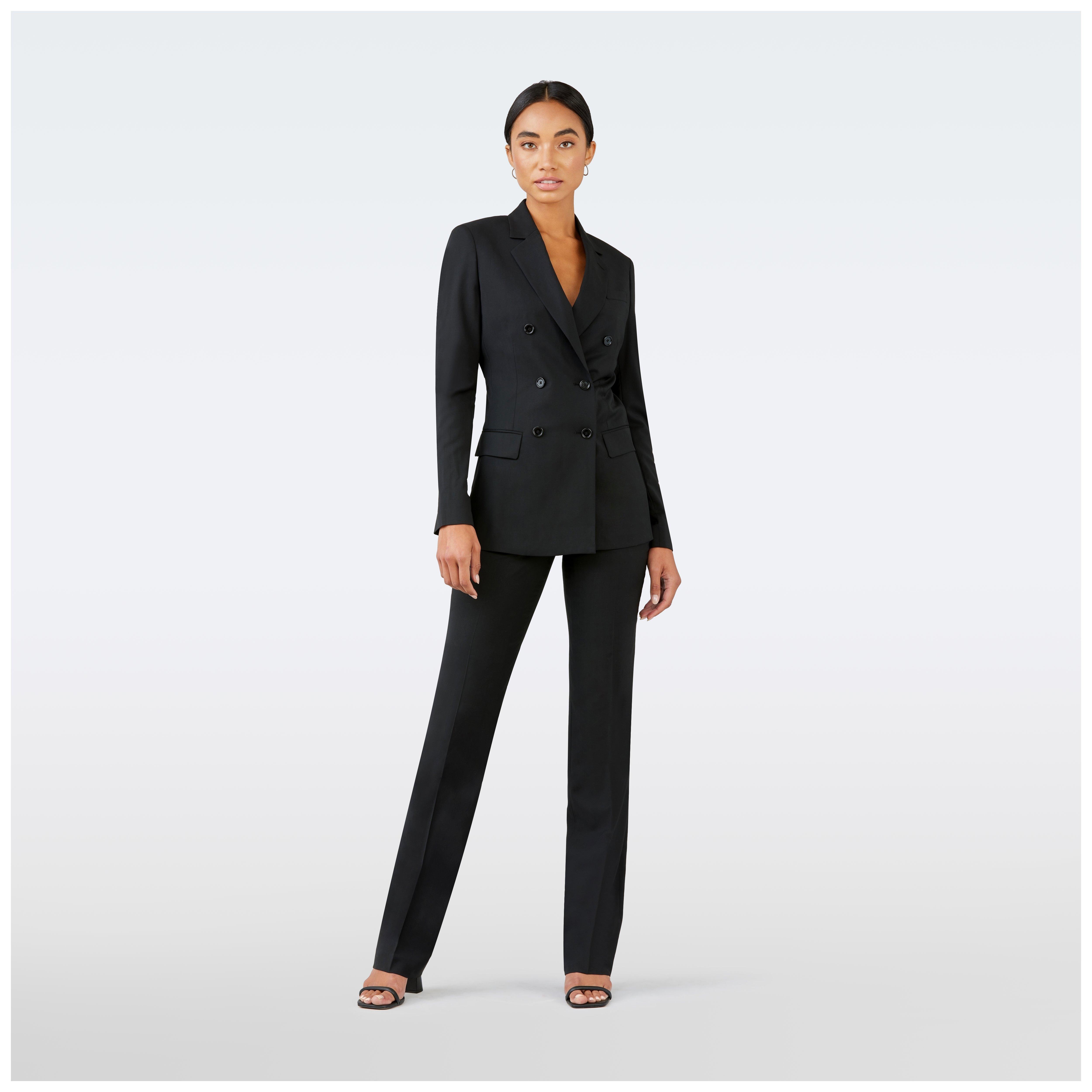 Custom Suits Made For You - Milano Black Suit Women | INDOCHINO