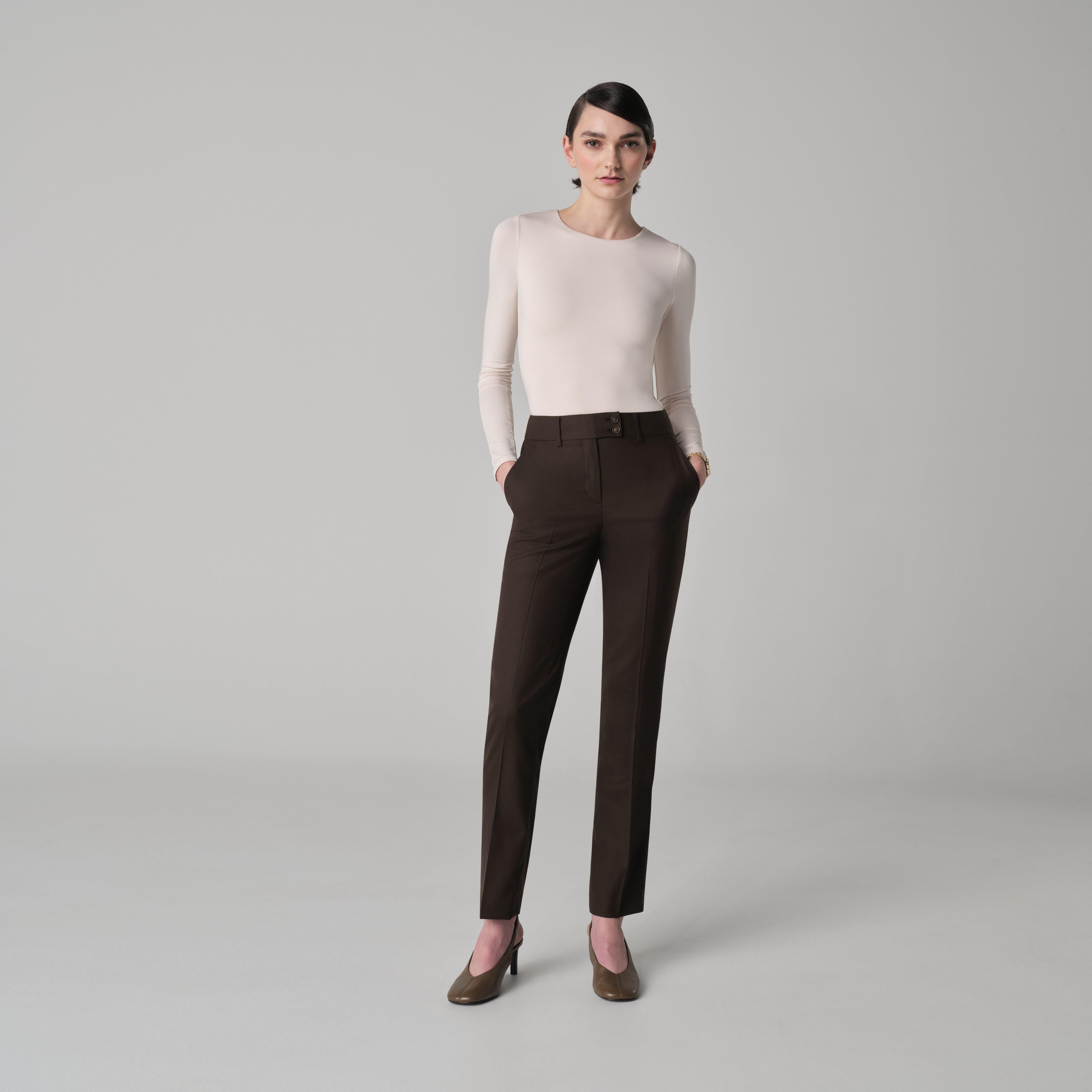 Brown Lace Detailed Pants