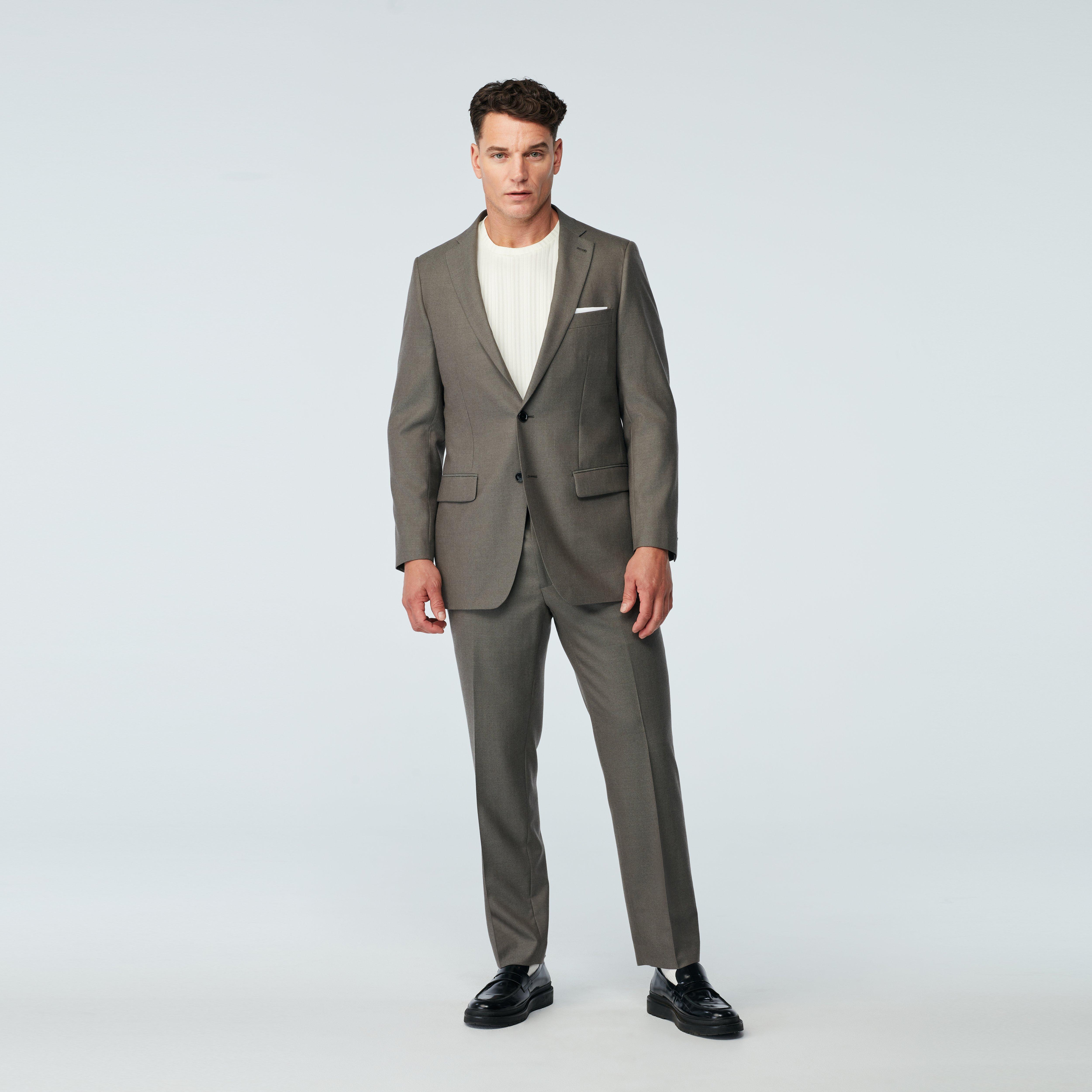Hoxton Wool Silk Flannel Soft Charcoal Suit