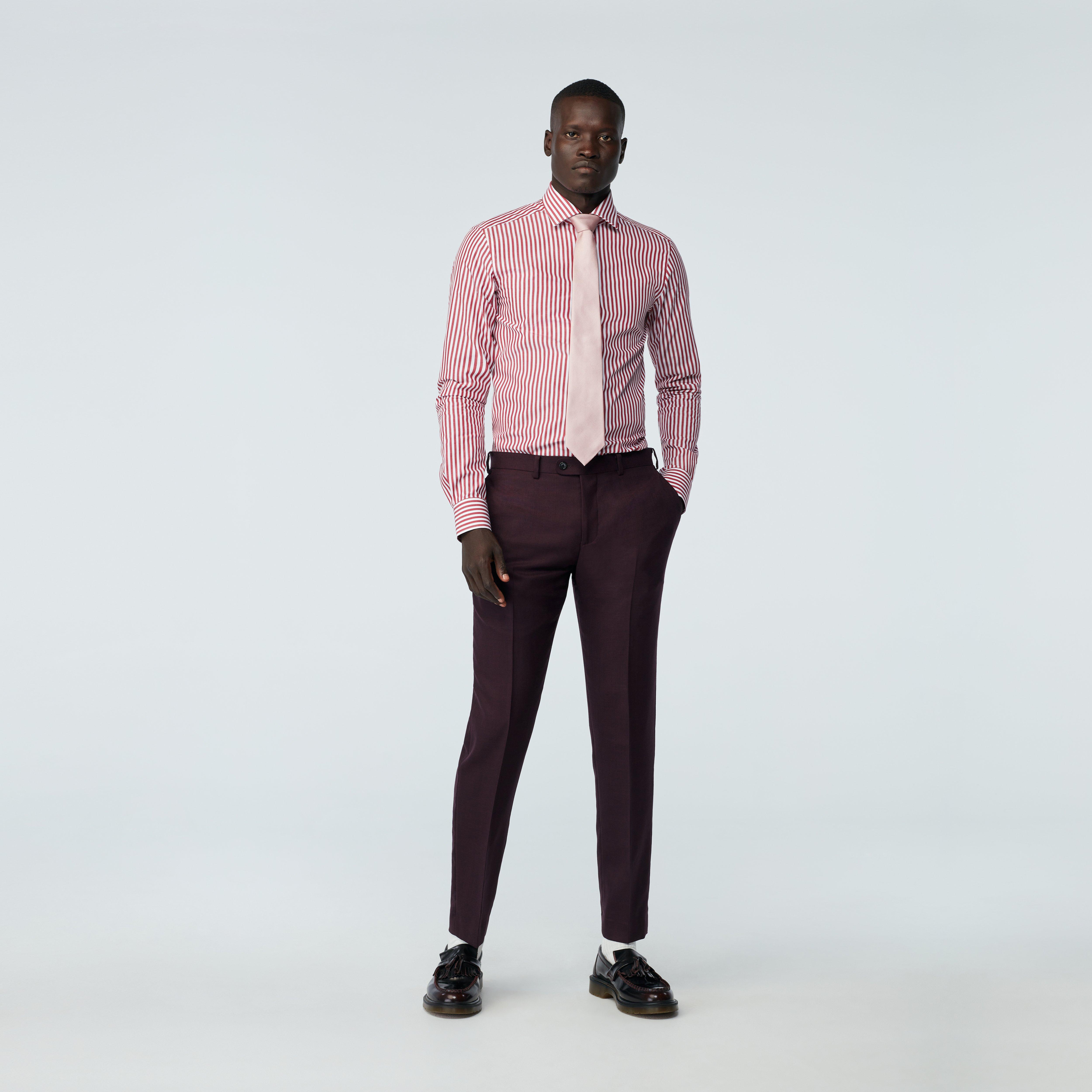 Burgundy Tailored Pants main image 0